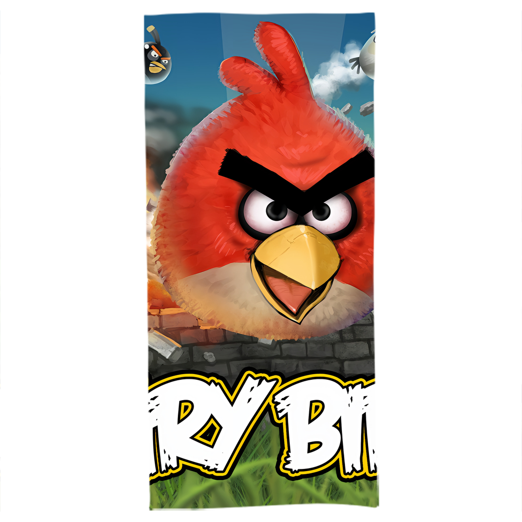 （画像用） Angry Birds アングリーバード 大判バスタオル 70×140cm 吸水速乾 柔らかい肌触り