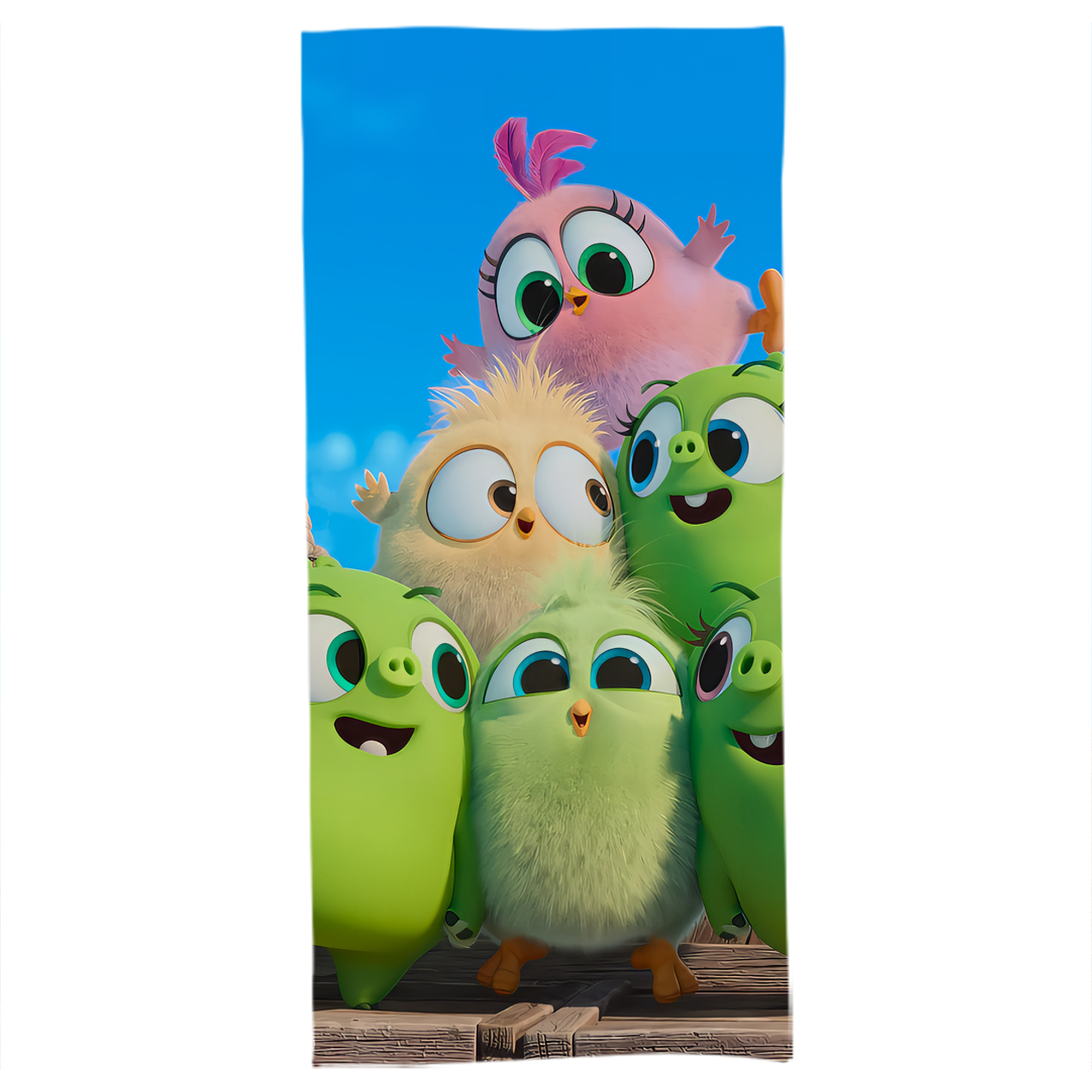 （画像用） Angry Birds アングリーバード 大判バスタオル 70×140cm 吸水速乾 柔らかい肌触り