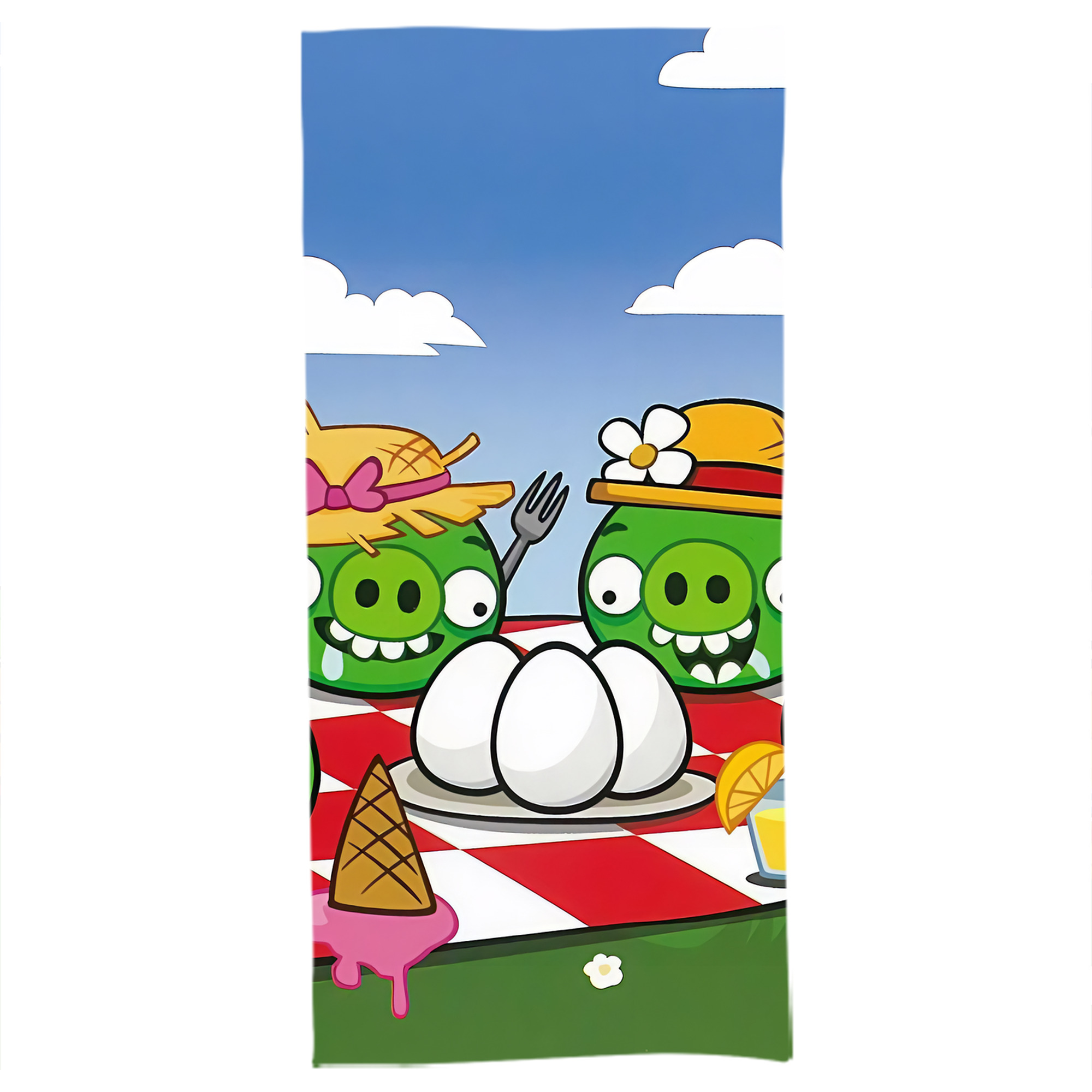 （画像用） Angry Birds アングリーバード 大判バスタオル 70×140cm 吸水速乾 柔らかい肌触り