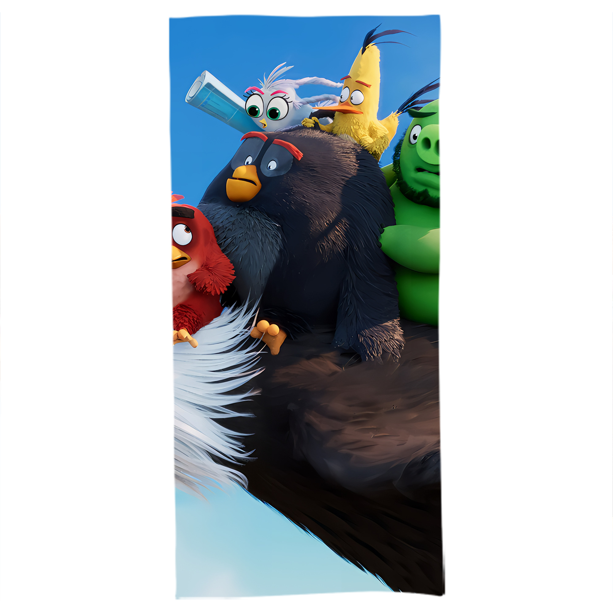 （画像用） Angry Birds アングリーバード 大判バスタオル 70×140cm 吸水速乾 柔らかい肌触り