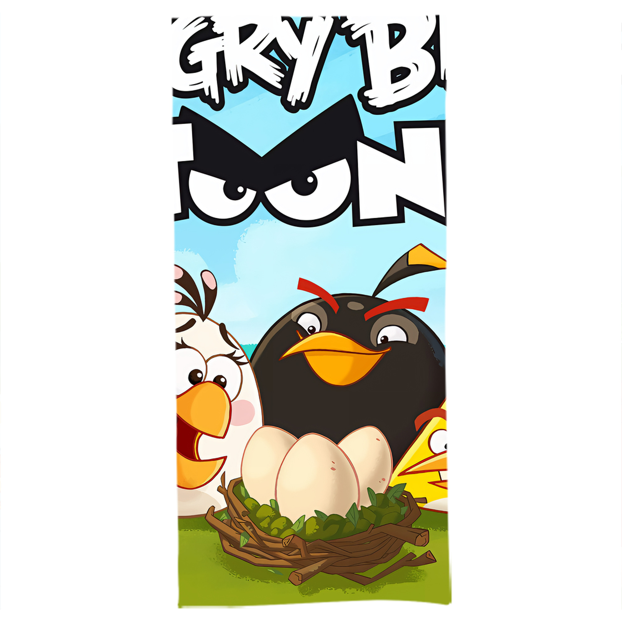 （画像用） Angry Birds アングリーバード 大判バスタオル 70×140cm 吸水速乾 柔らかい肌触り