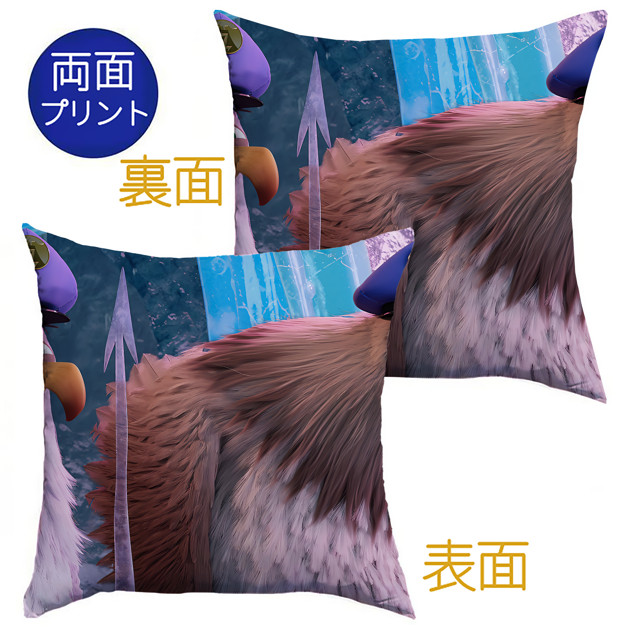 （画像用） Angry Birds アングリーバード クッションカバー＆本体セット（ポリエステル素材）