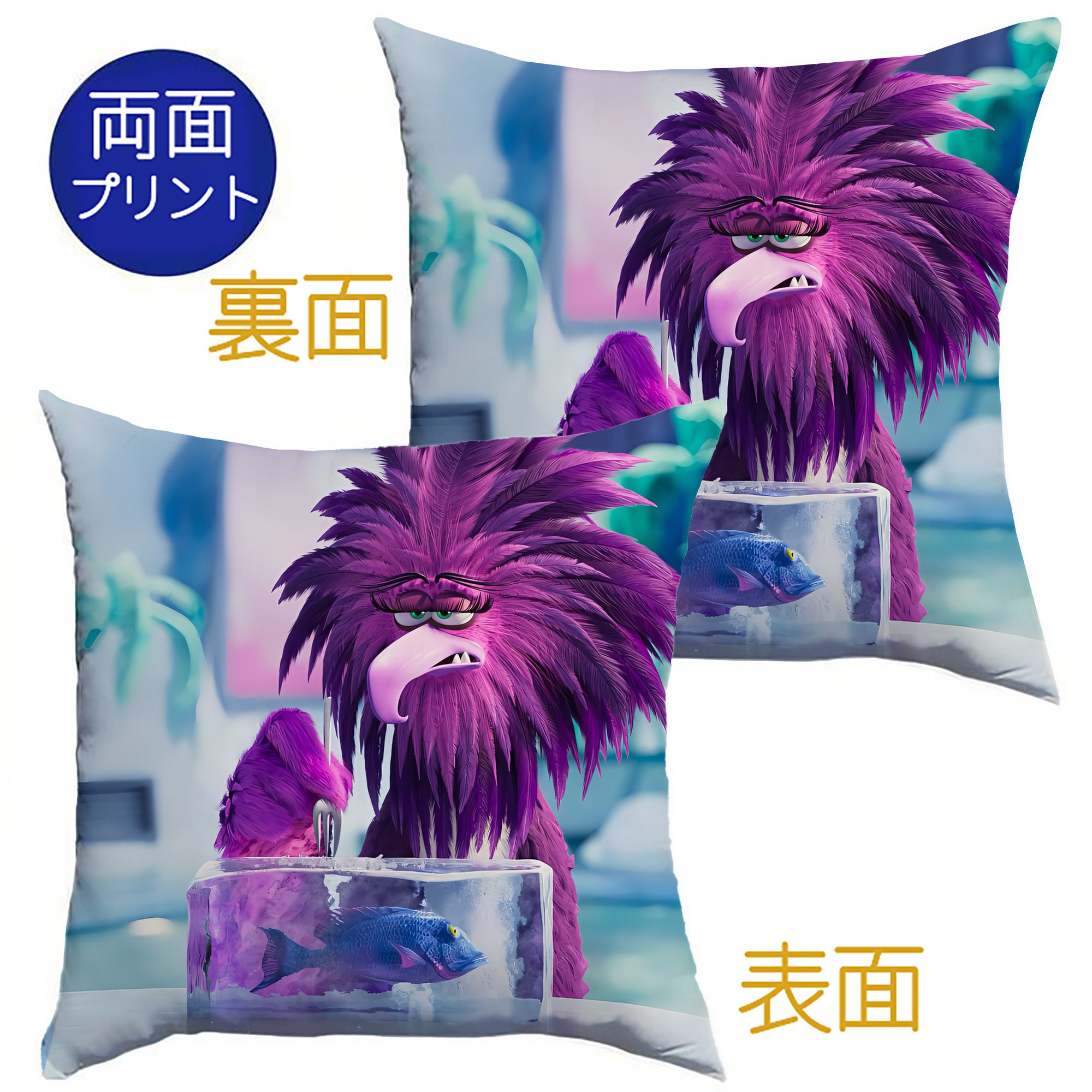（画像用） Angry Birds アングリーバード クッションカバー＆本体セット（ポリエステル素材）