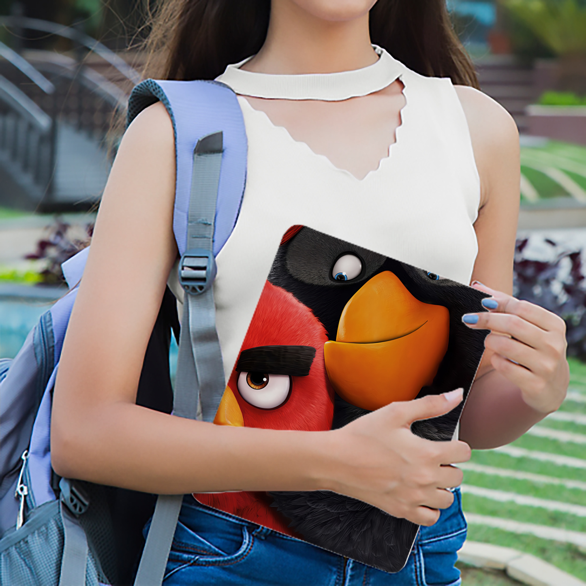 Angry Birds アングリーバード IPad ケース ブック型 PUレザー TPU 耐衝撃 軽量 薄型 ペン収納なし 全面保護 IPad 各モデル対応