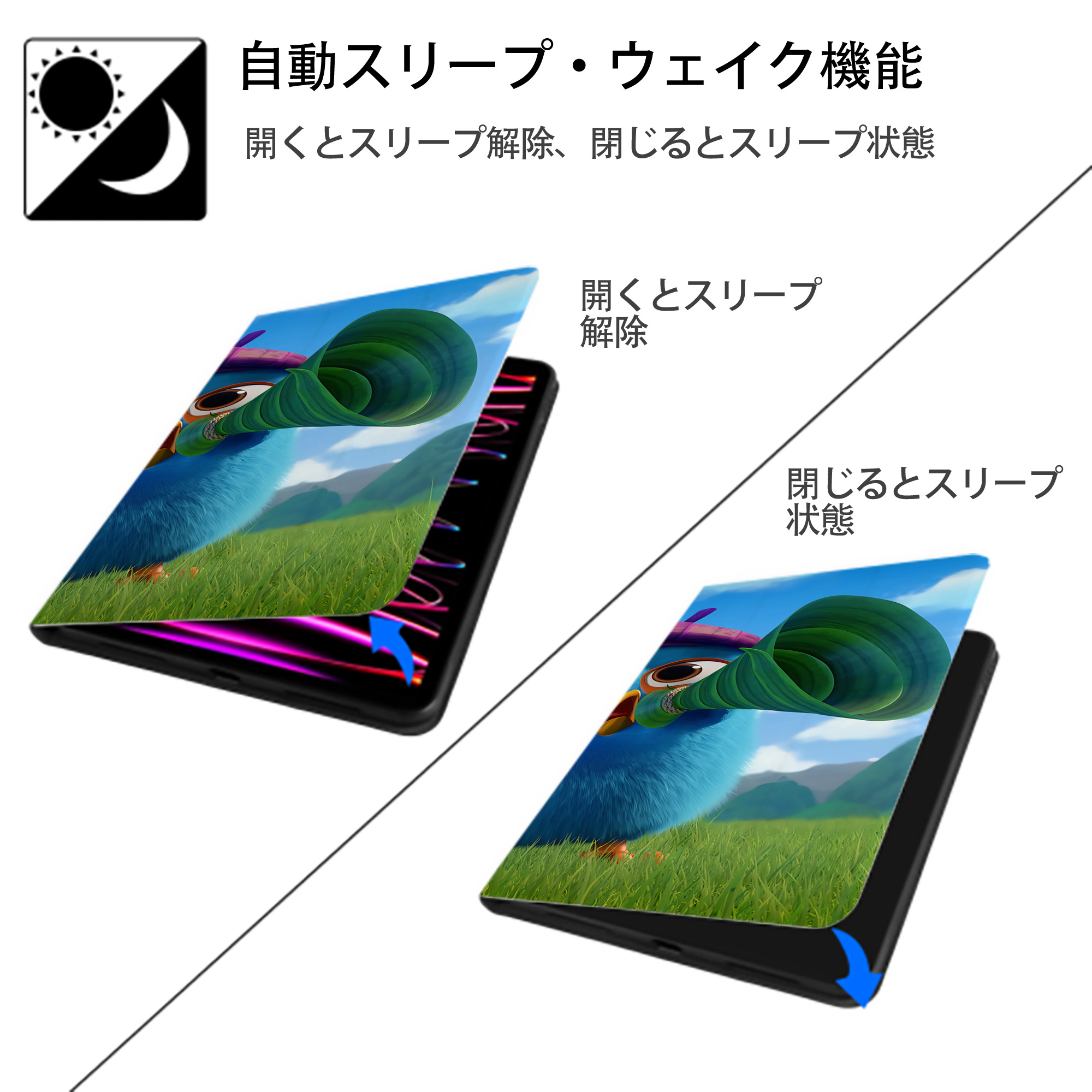 Angry Birds アングリーバード IPad ケース ブック型 PUレザー TPU 耐衝撃 軽量 薄型 ペン収納なし 全面保護 IPad 各モデル対応