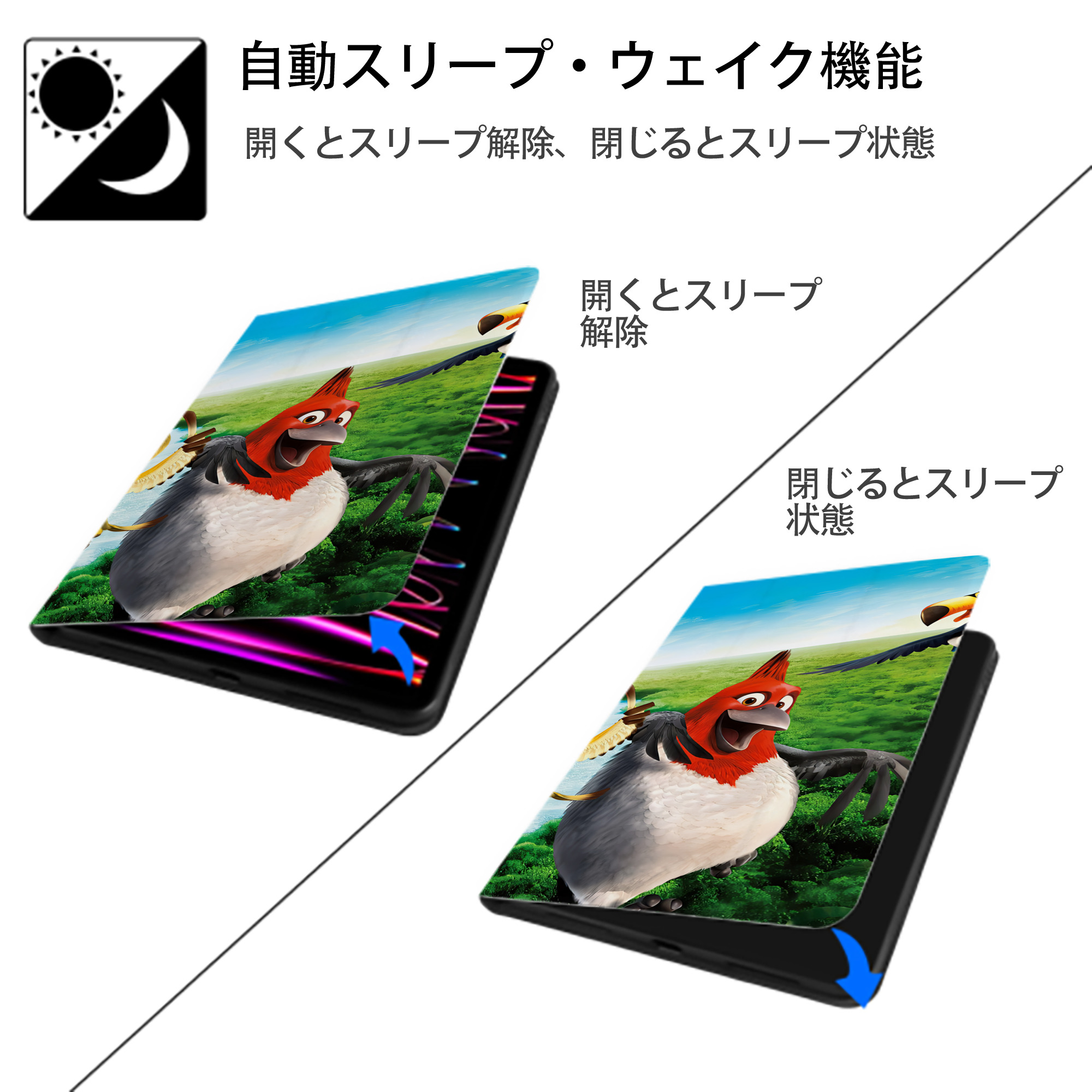 Angry Birds アングリーバード IPad ケース ブック型 PUレザー TPU 耐衝撃 軽量 薄型 ペン収納なし 全面保護 IPad 各モデル対応