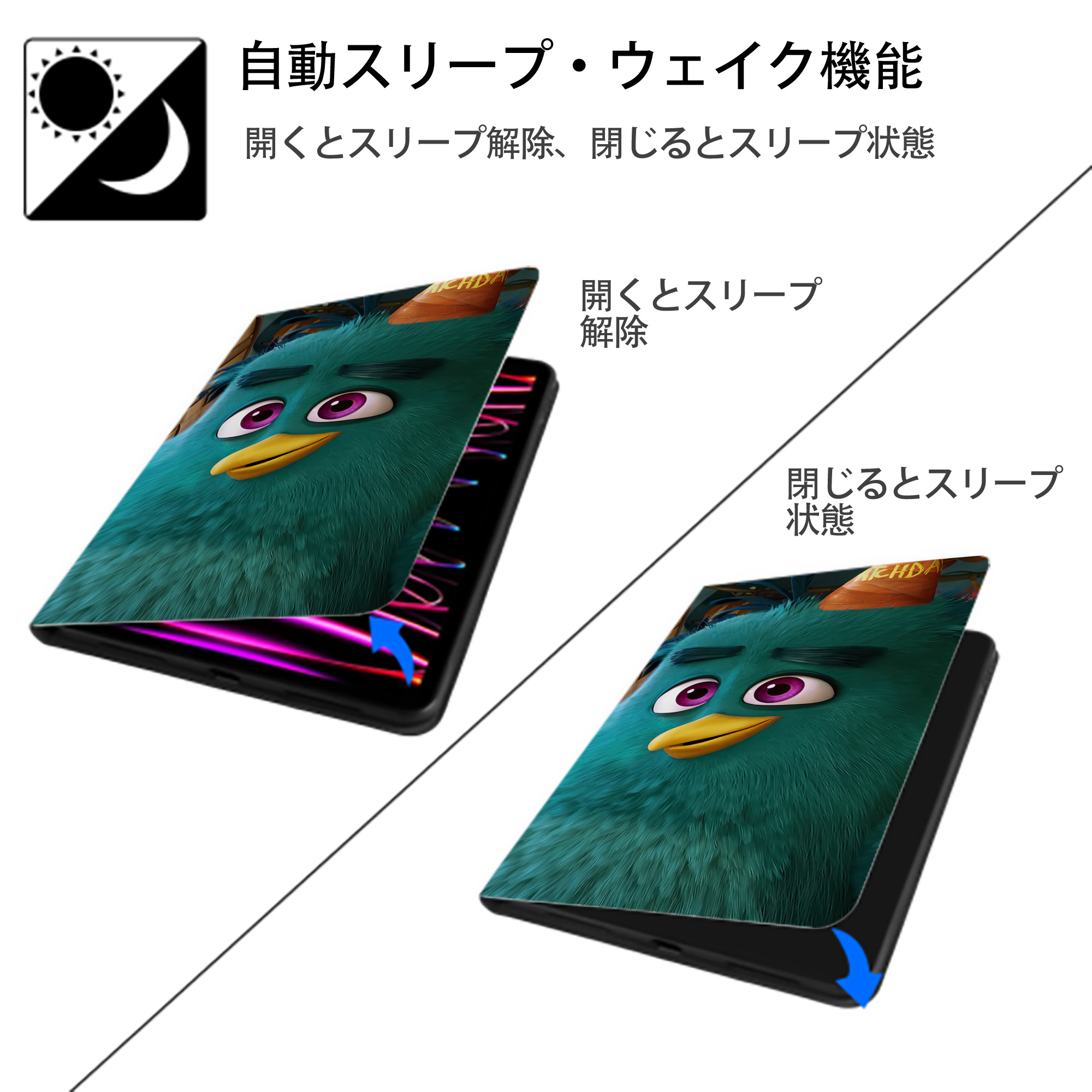 Angry Birds アングリーバード IPad ケース ブック型 PUレザー TPU 耐衝撃 軽量 薄型 ペン収納なし 全面保護 IPad 各モデル対応