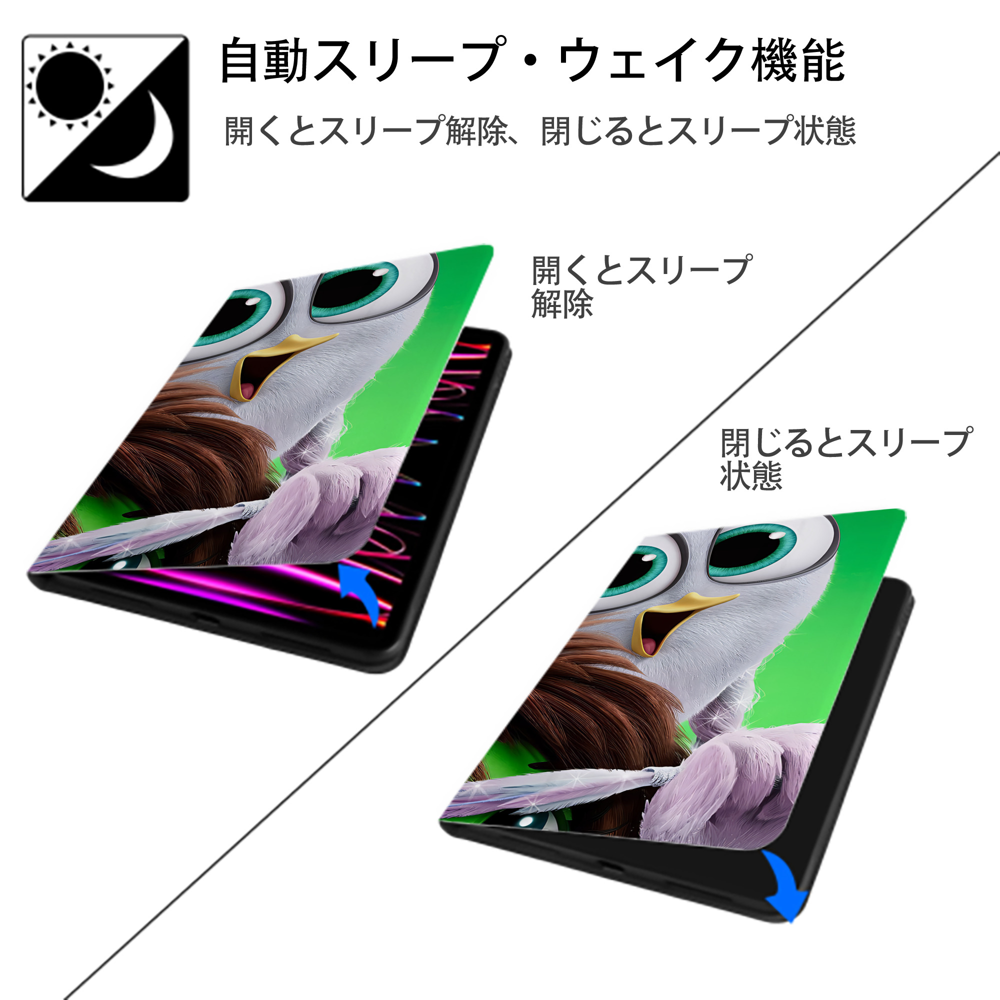 Angry Birds アングリーバード IPad ケース ブック型 PUレザー TPU 耐衝撃 軽量 薄型 ペン収納なし 全面保護 IPad 各モデル対応