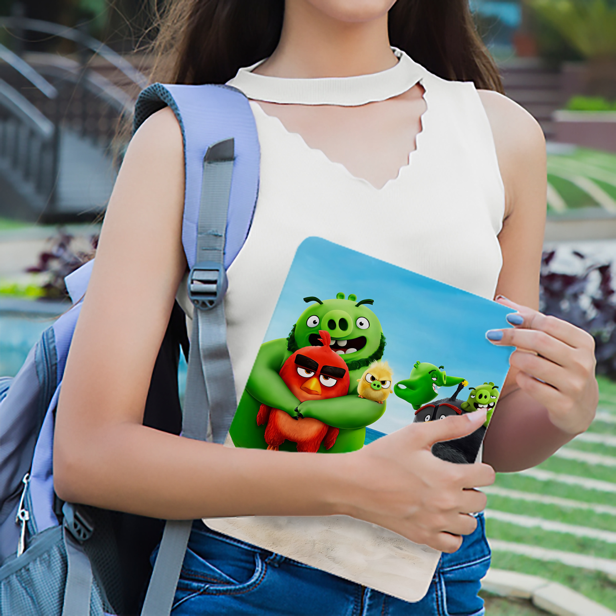 Angry Birds アングリーバード IPad ケース ブック型 PUレザー TPU 耐衝撃 軽量 薄型 ペン収納なし 全面保護 IPad 各モデル対応