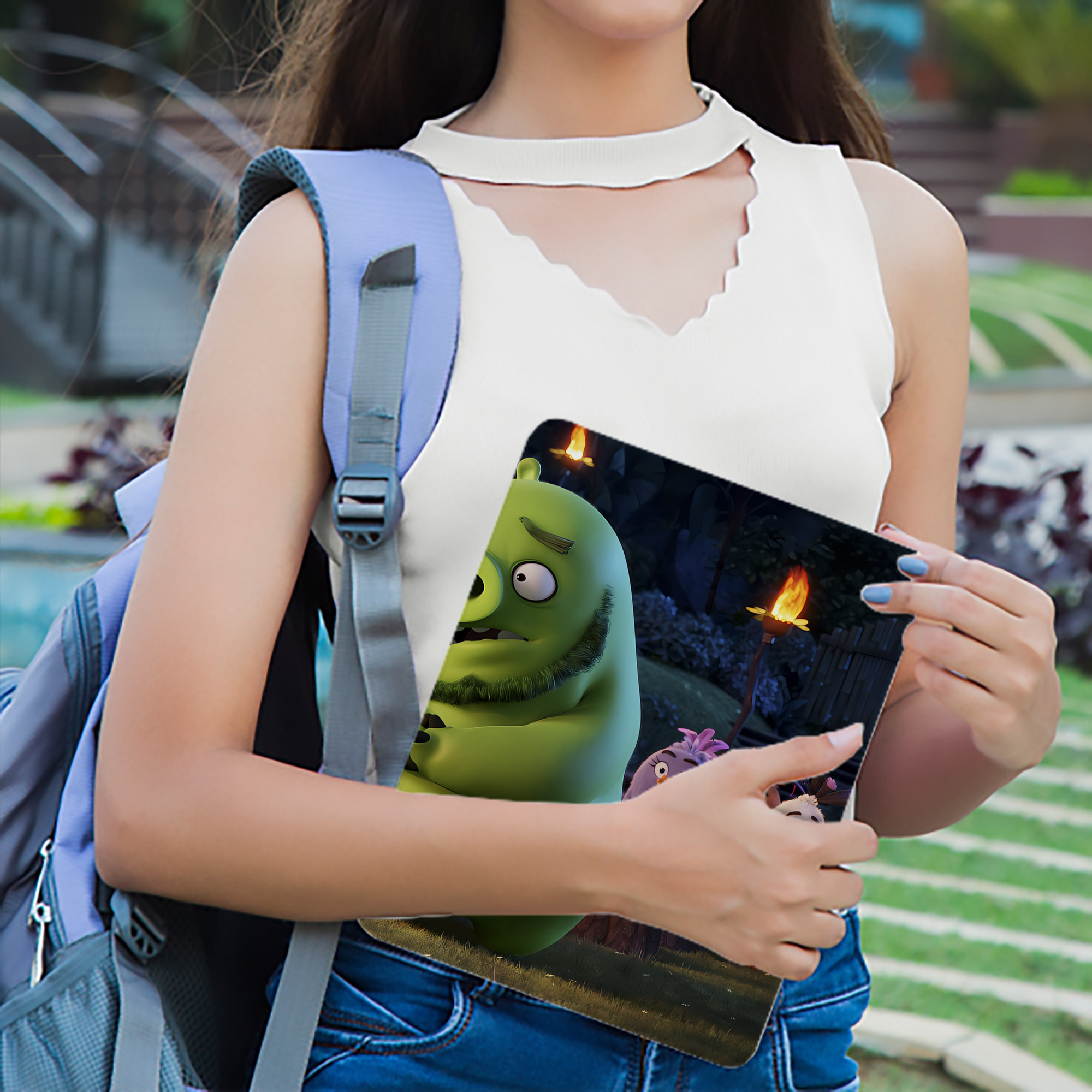 Angry Birds アングリーバード IPad ケース ブック型 PUレザー TPU 耐衝撃 軽量 薄型 ペン収納なし 全面保護 IPad 各モデル対応