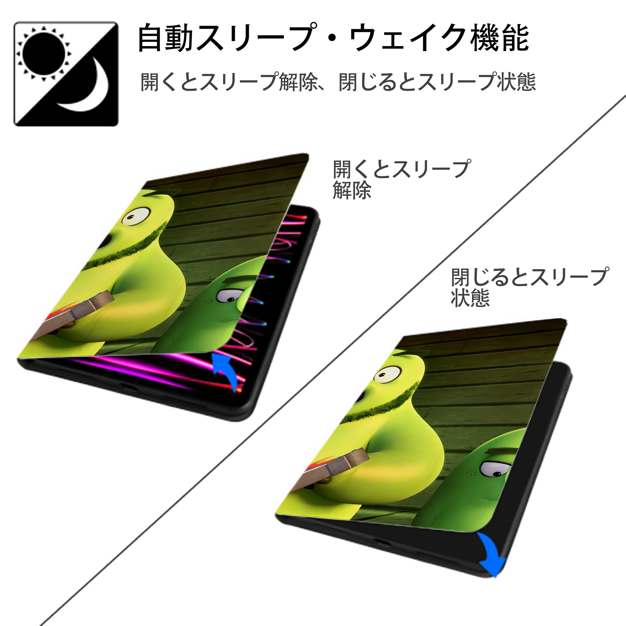 Angry Birds アングリーバード IPad ケース ブック型 PUレザー TPU 耐衝撃 軽量 薄型 ペン収納なし 全面保護 IPad 各モデル対応