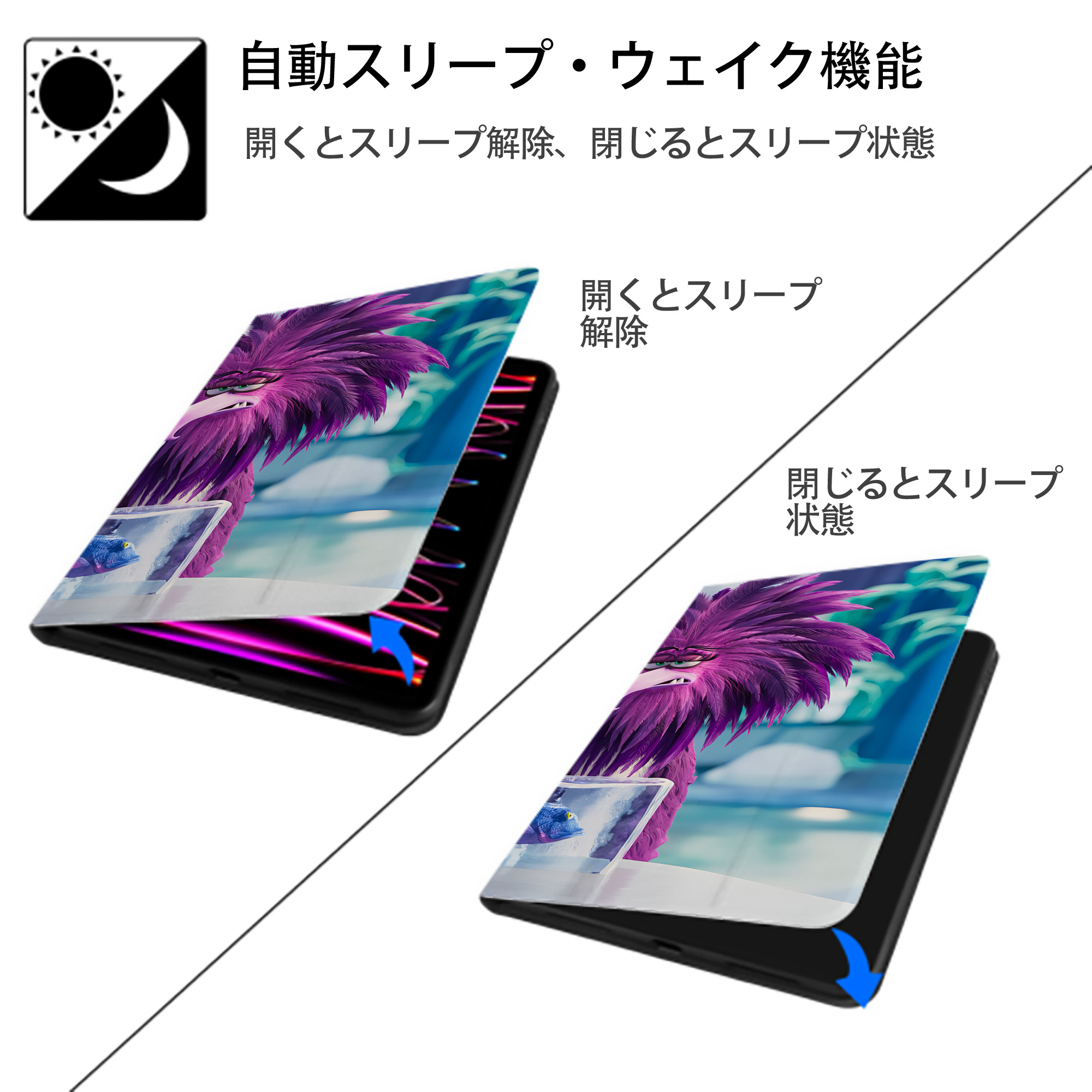 Angry Birds アングリーバード IPad ケース ブック型 PUレザー TPU 耐衝撃 軽量 薄型 ペン収納なし 全面保護 IPad 各モデル対応