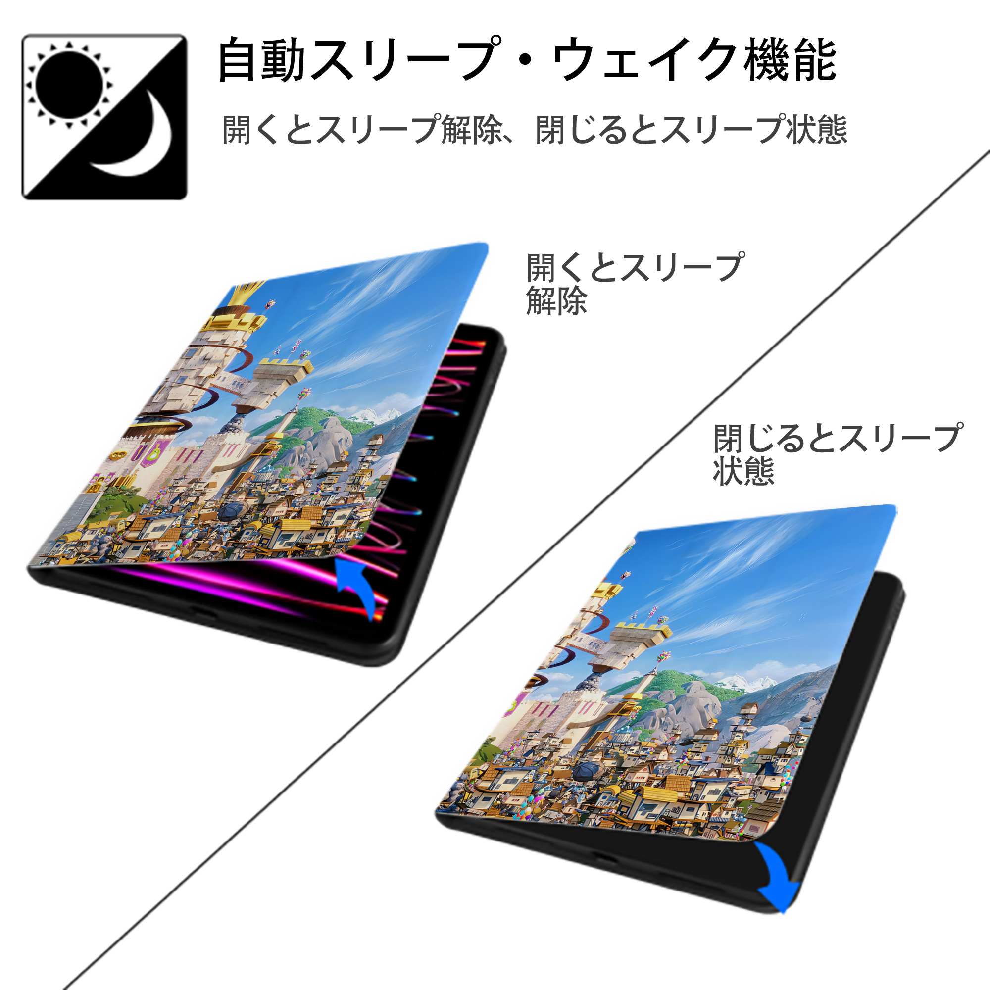 Angry Birds アングリーバード IPadケース ペンホルダー付き ブックスタイルデザイン