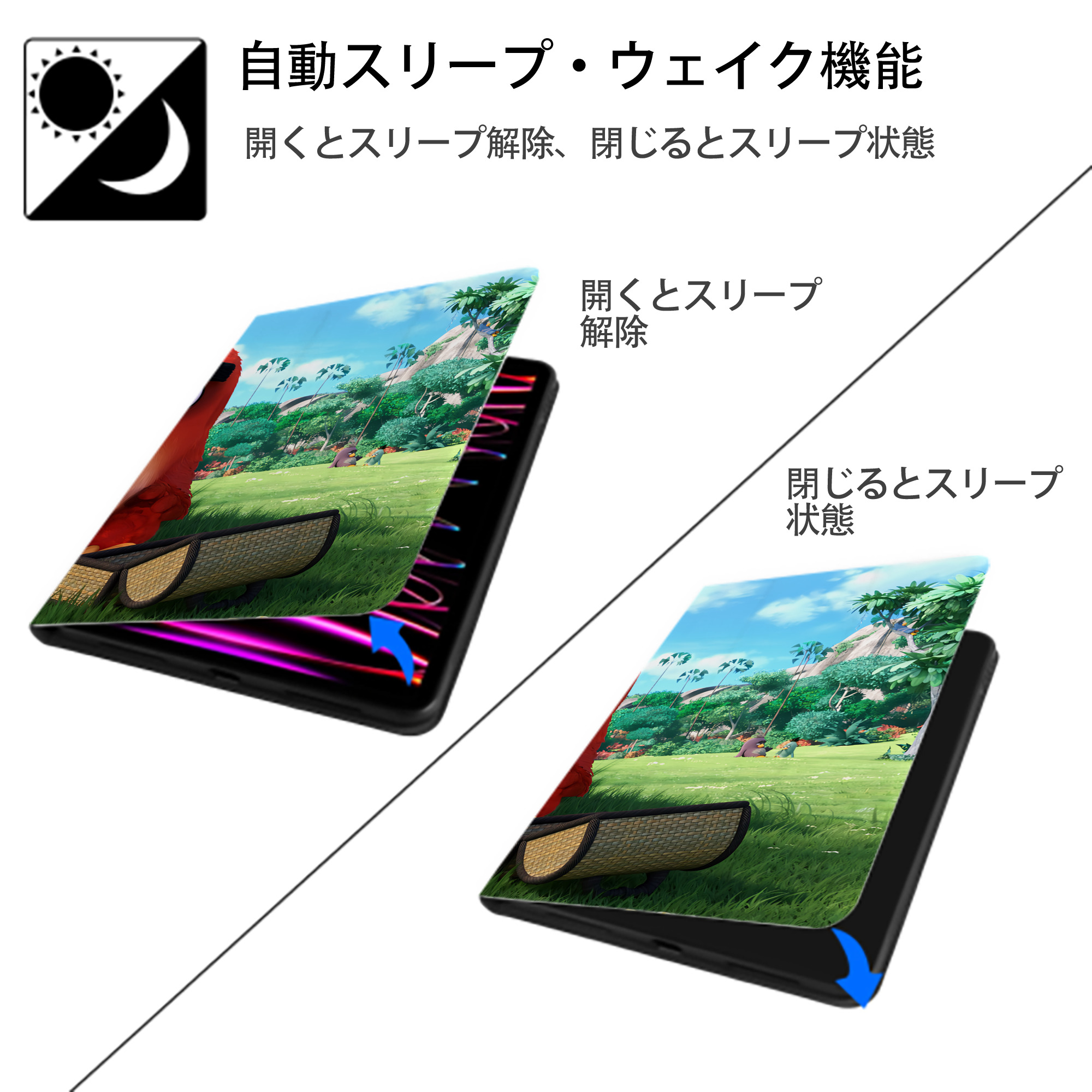 Angry Birds アングリーバード IPadケース ペンホルダー付き ブックスタイルデザイン