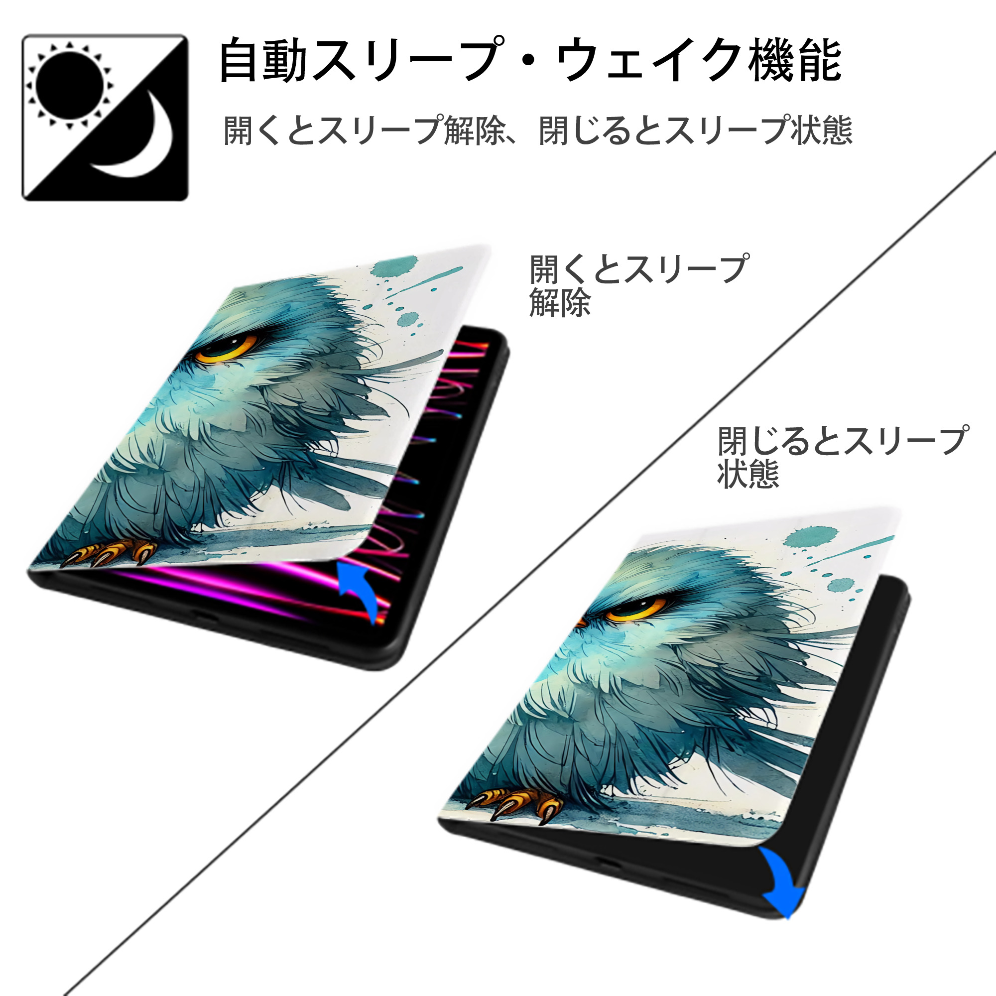 Angry Birds アングリーバード IPadケース ペンホルダー付き ブックスタイルデザイン