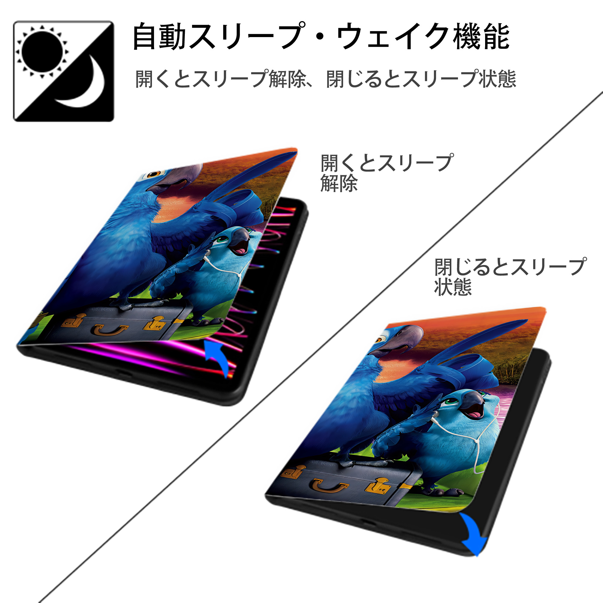 Angry Birds アングリーバード IPadケース ペンホルダー付き ブックスタイルデザイン