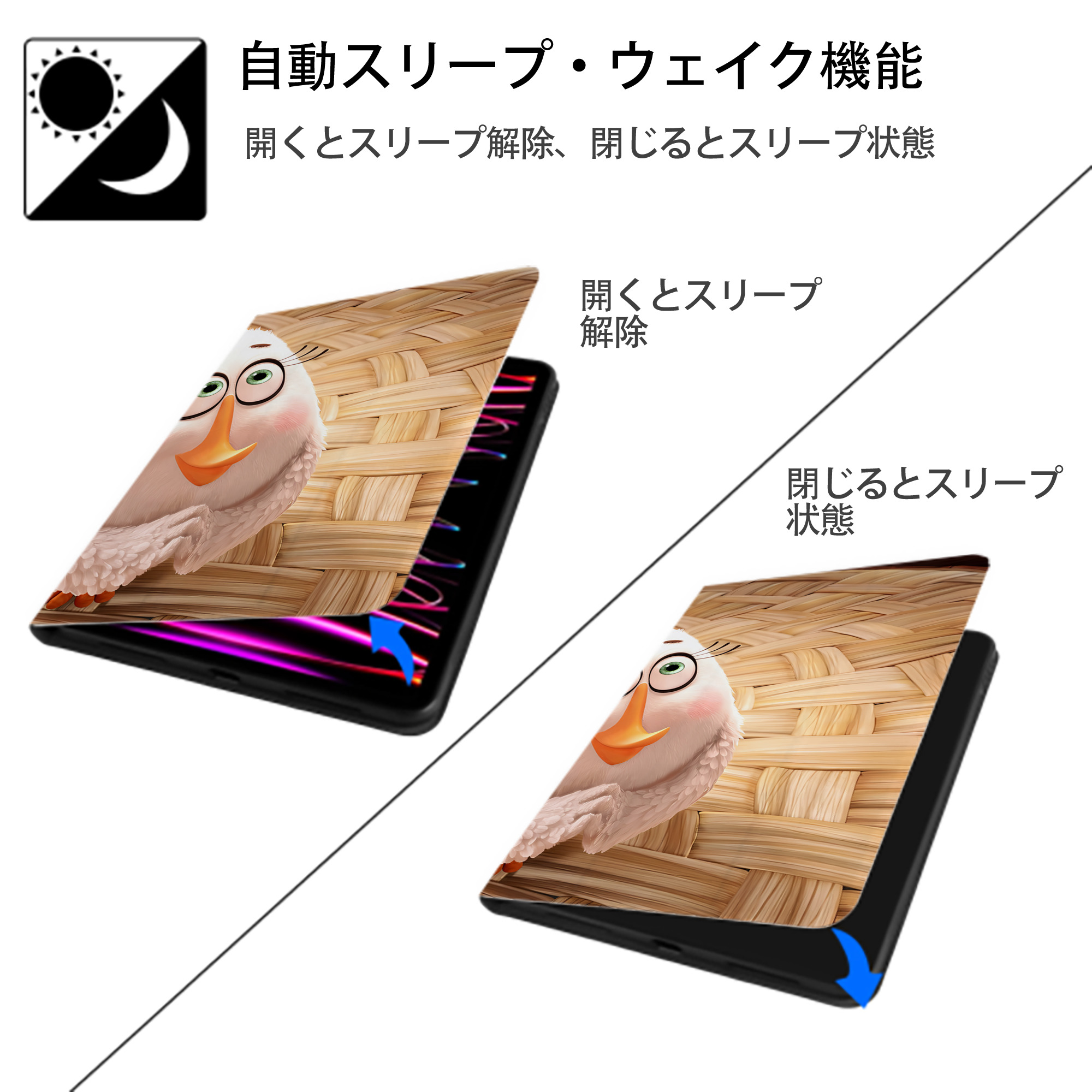 Angry Birds アングリーバード IPadケース ペンホルダー付き ブックスタイルデザイン