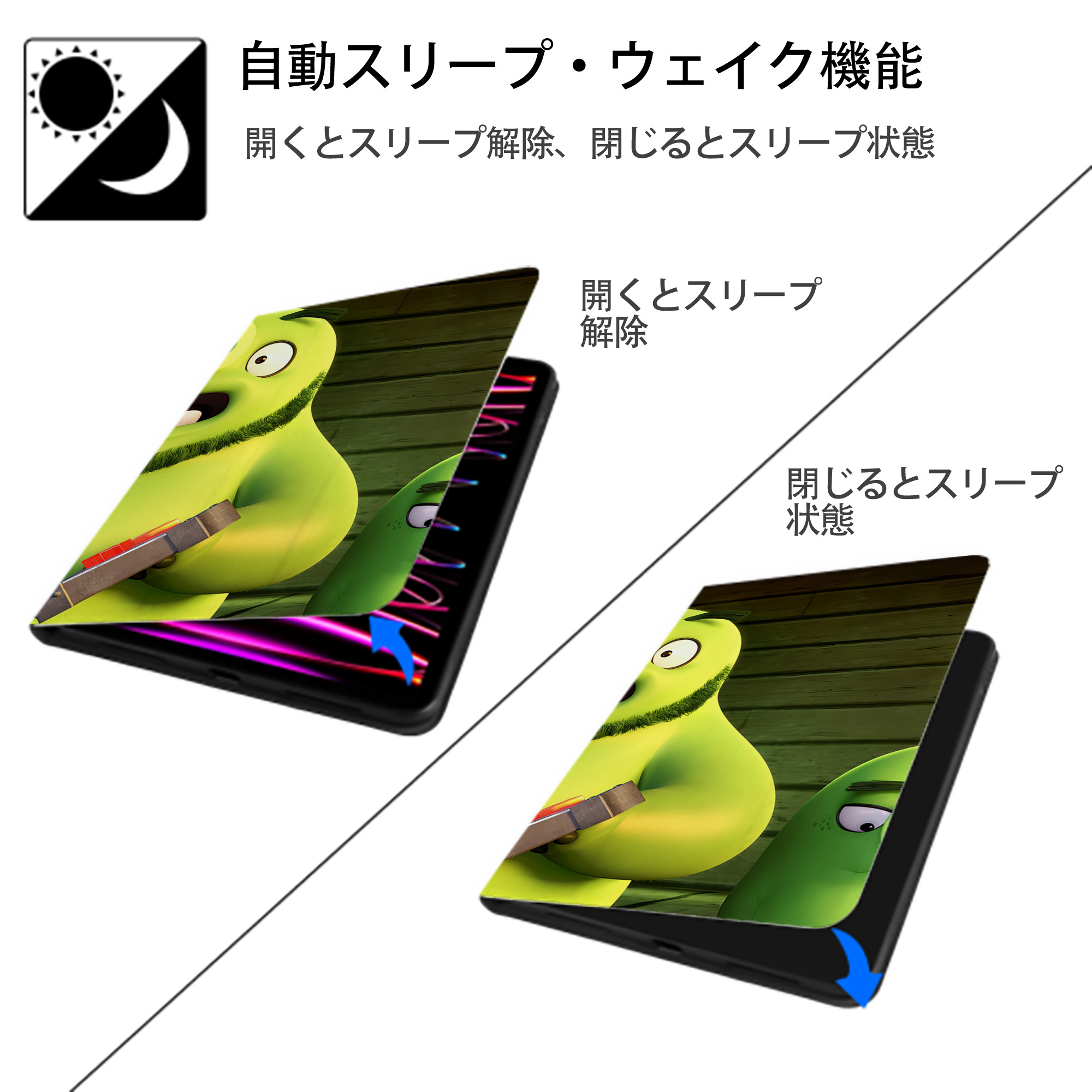 Angry Birds アングリーバード IPadケース ペンホルダー付き ブックスタイルデザイン
