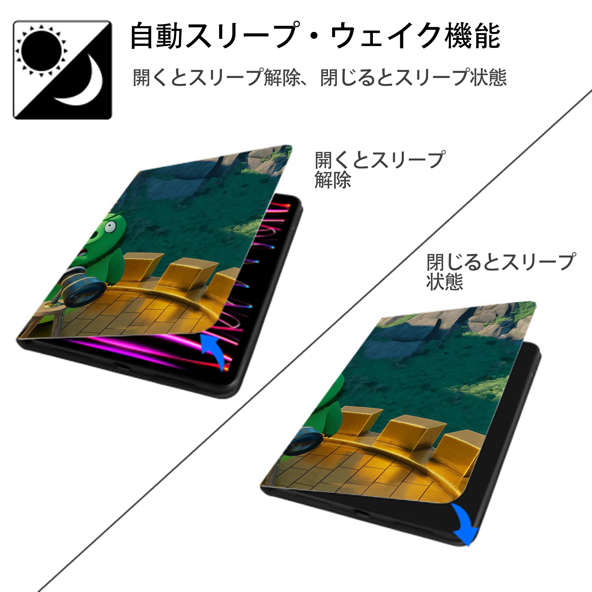 Angry Birds アングリーバード IPadケース ペンホルダー付き ブックスタイルデザイン