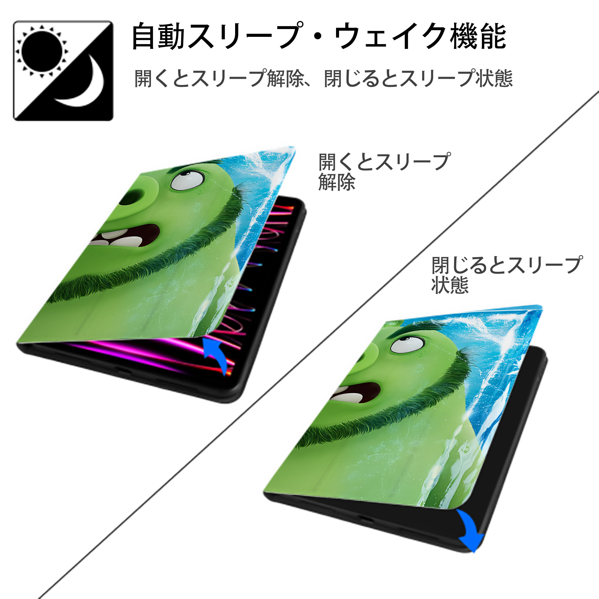 Angry Birds アングリーバード IPadケース ペンホルダー付き ブックスタイルデザイン