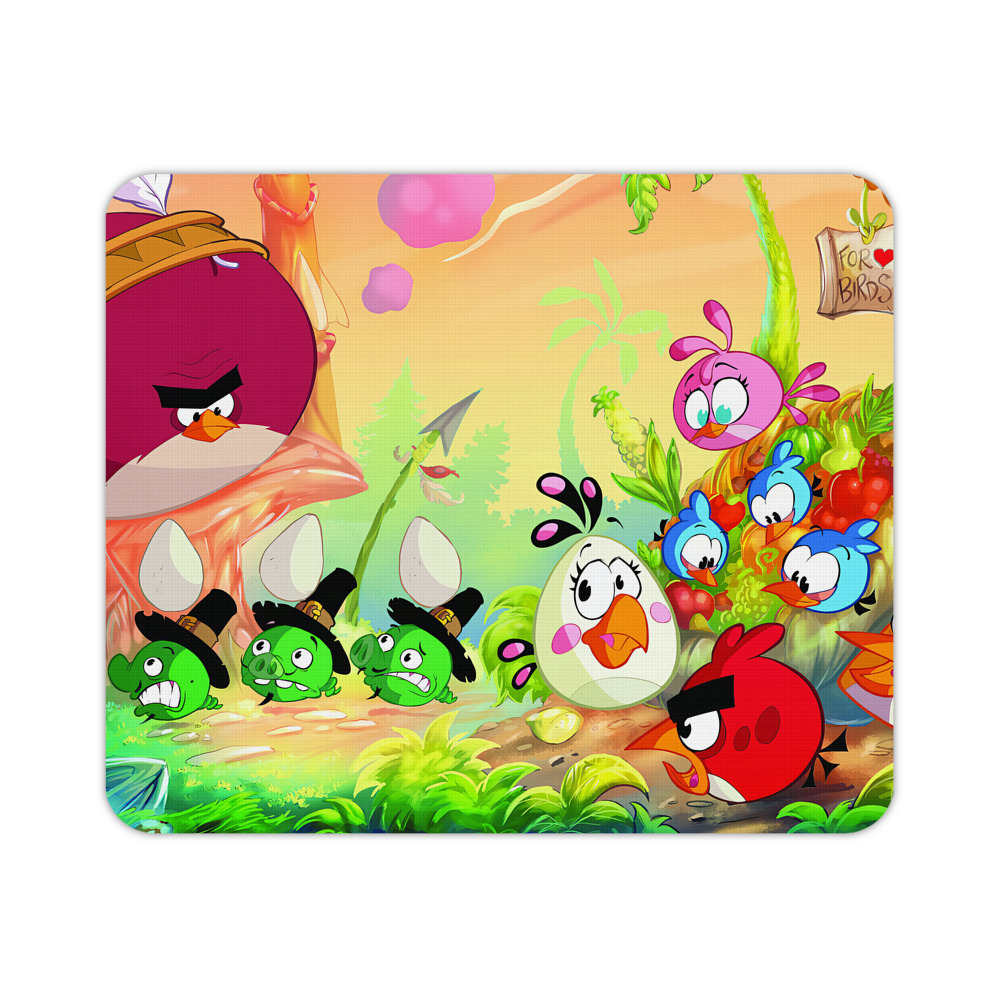 （画像用） Angry Birds アングリーバード マウスパッド ステッチ加工 ラバー素材 防水 滑り止め 超薄型 ゲーミング/オフィス対応