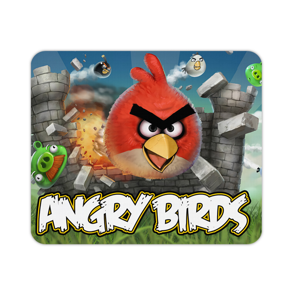 （画像用） Angry Birds アングリーバード マウスパッド ステッチ加工 ラバー素材 防水 滑り止め 超薄型 ゲーミング/オフィス対応