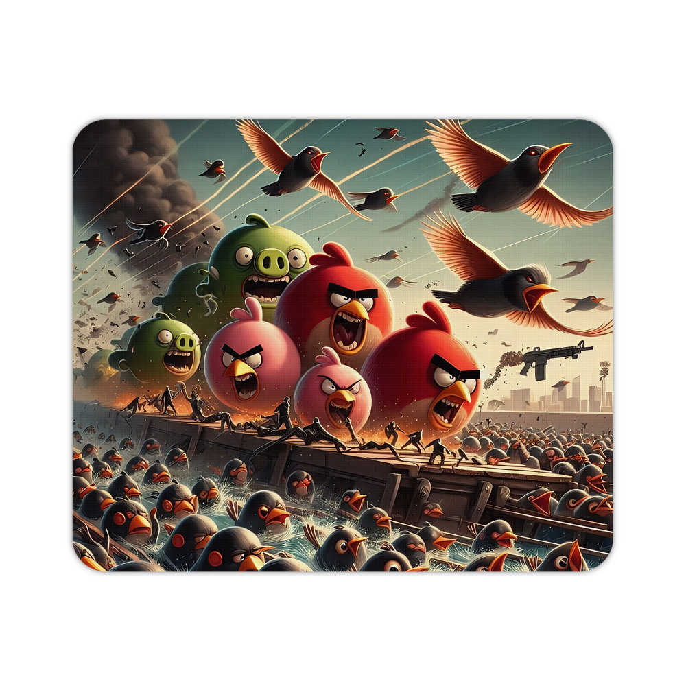 （画像用） Angry Birds アングリーバード マウスパッド ステッチ加工 ラバー素材 防水 滑り止め 超薄型 ゲーミング/オフィス対応