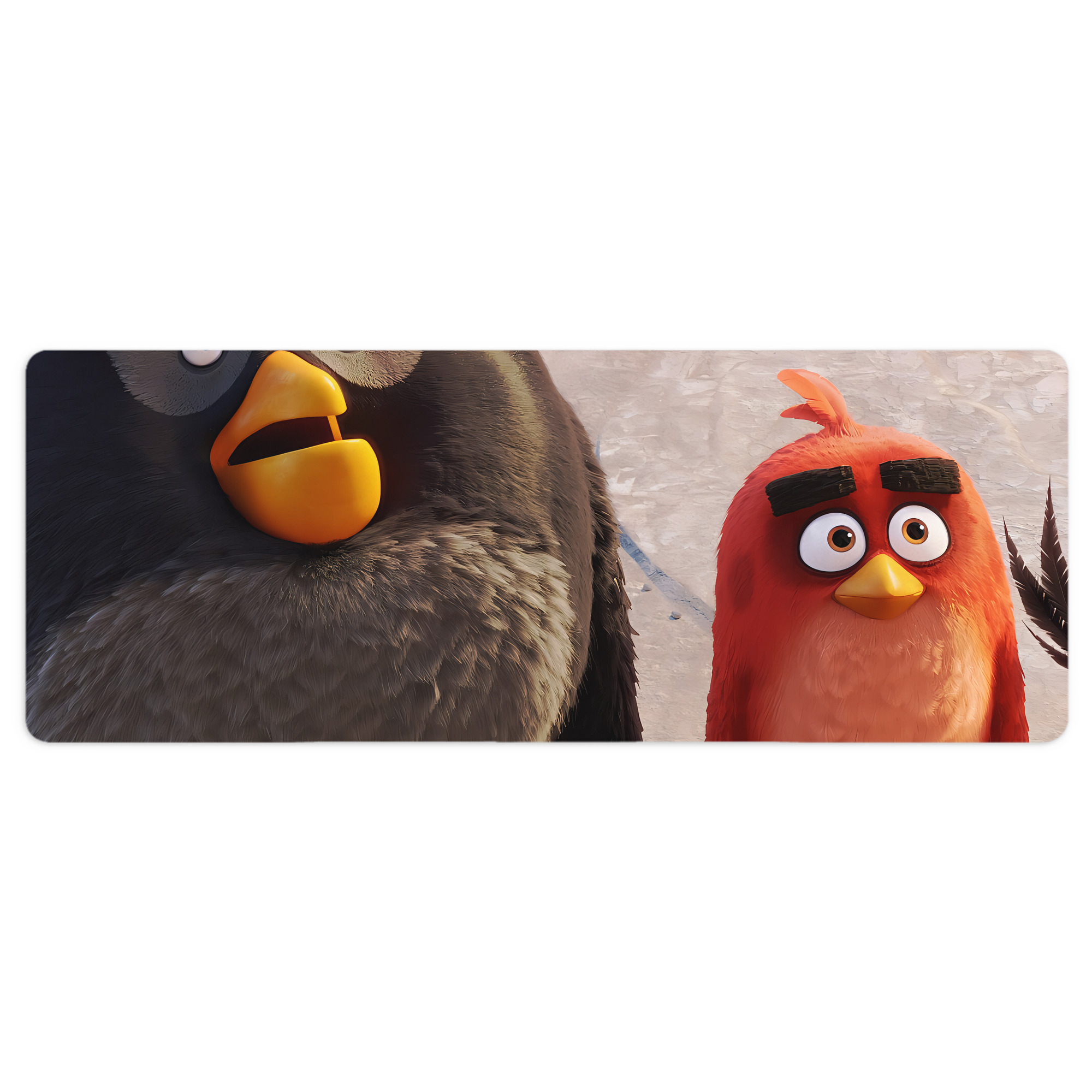 （画像用） Angry Birds アングリーバード ステッチ加工 大判デスクマット／滑り止めマウスパッド