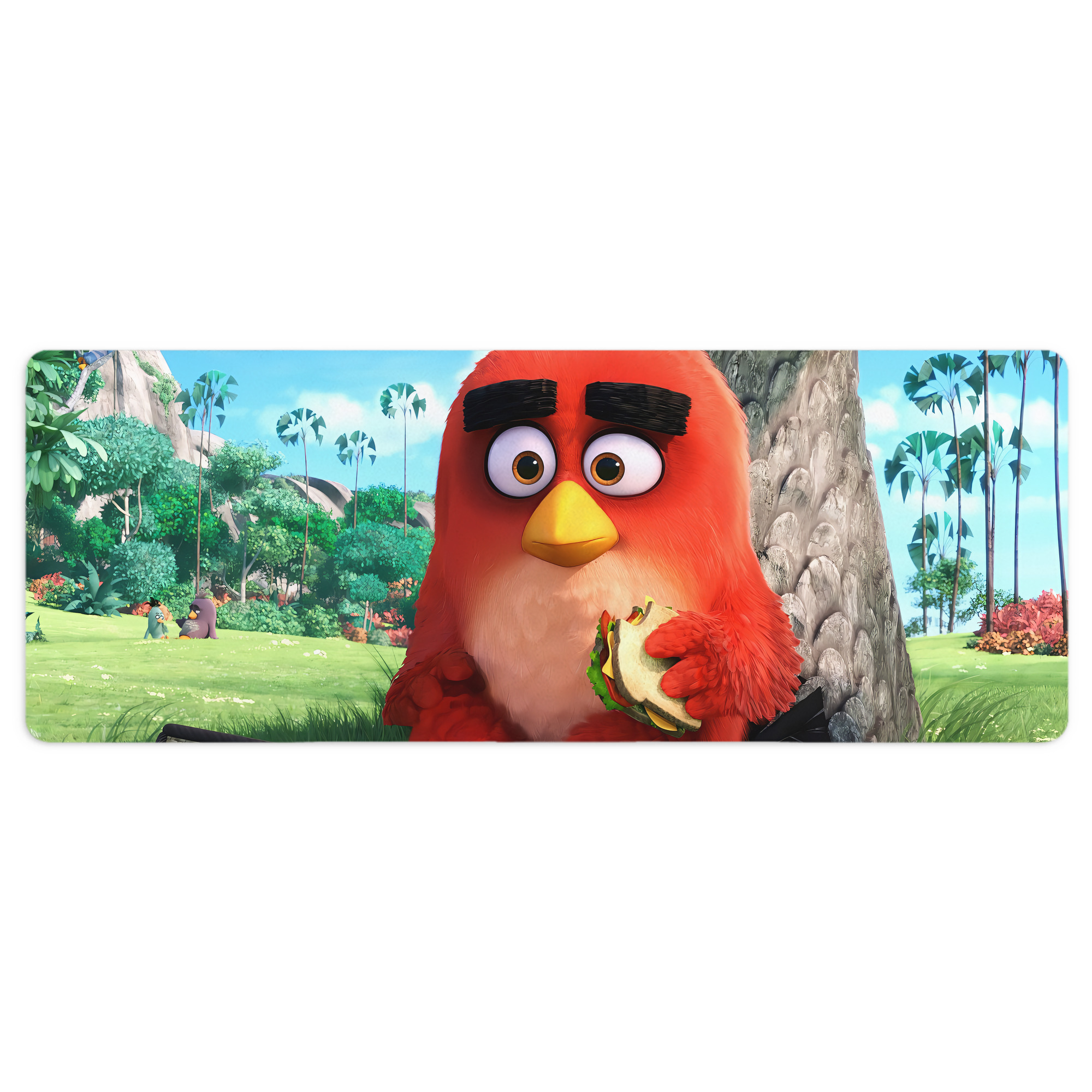 （画像用） Angry Birds アングリーバード ステッチ加工 大判デスクマット／滑り止めマウスパッド