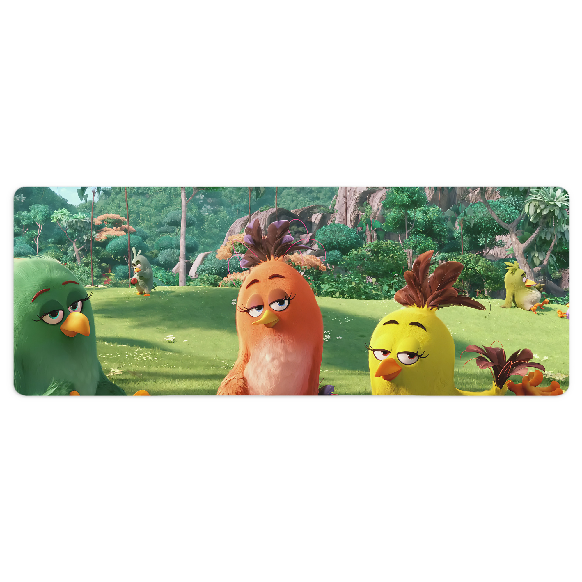 （画像用） Angry Birds アングリーバード ステッチ加工 大判デスクマット／滑り止めマウスパッド