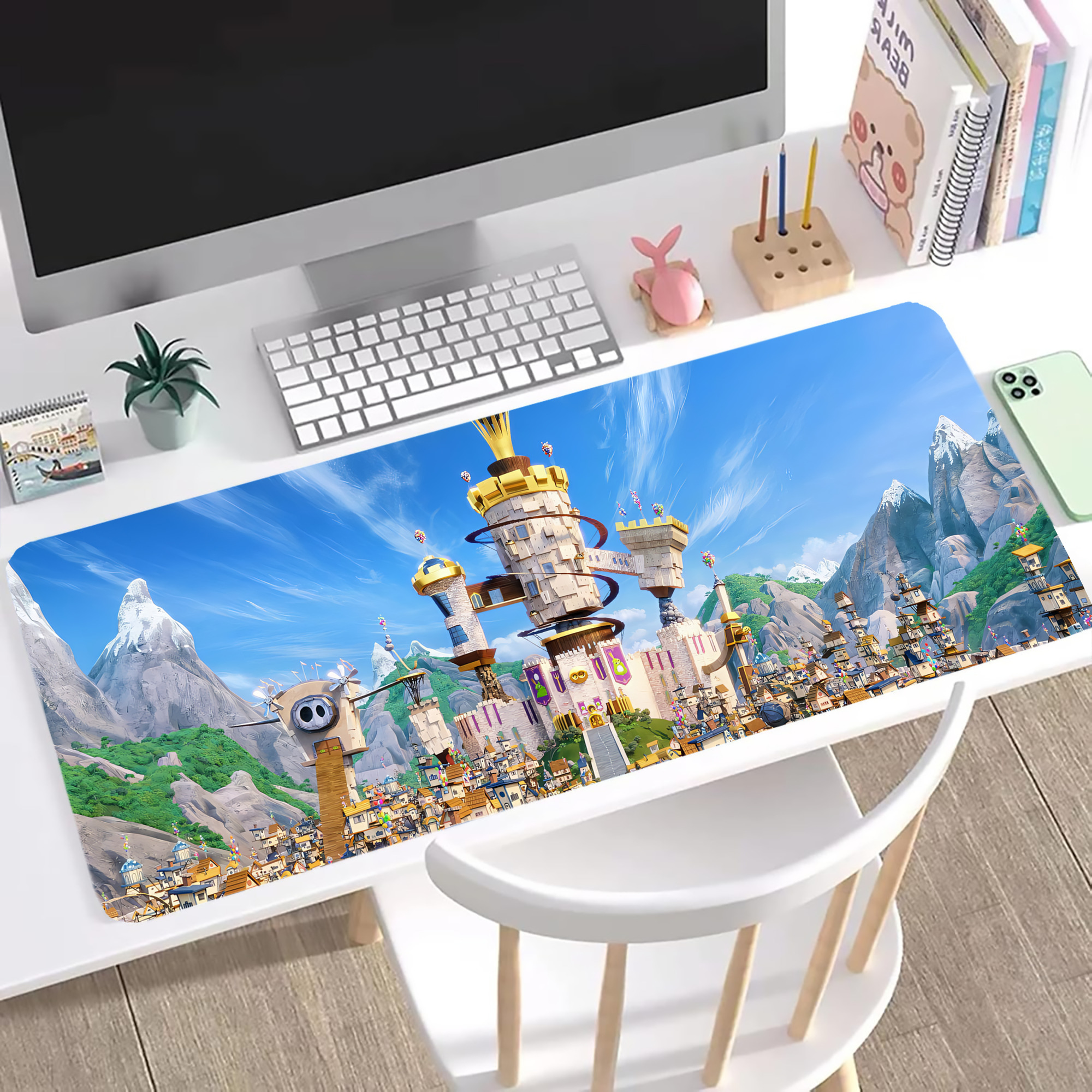 （画像用） Angry Birds アングリーバード ステッチ加工 大判デスクマット／滑り止めマウスパッド