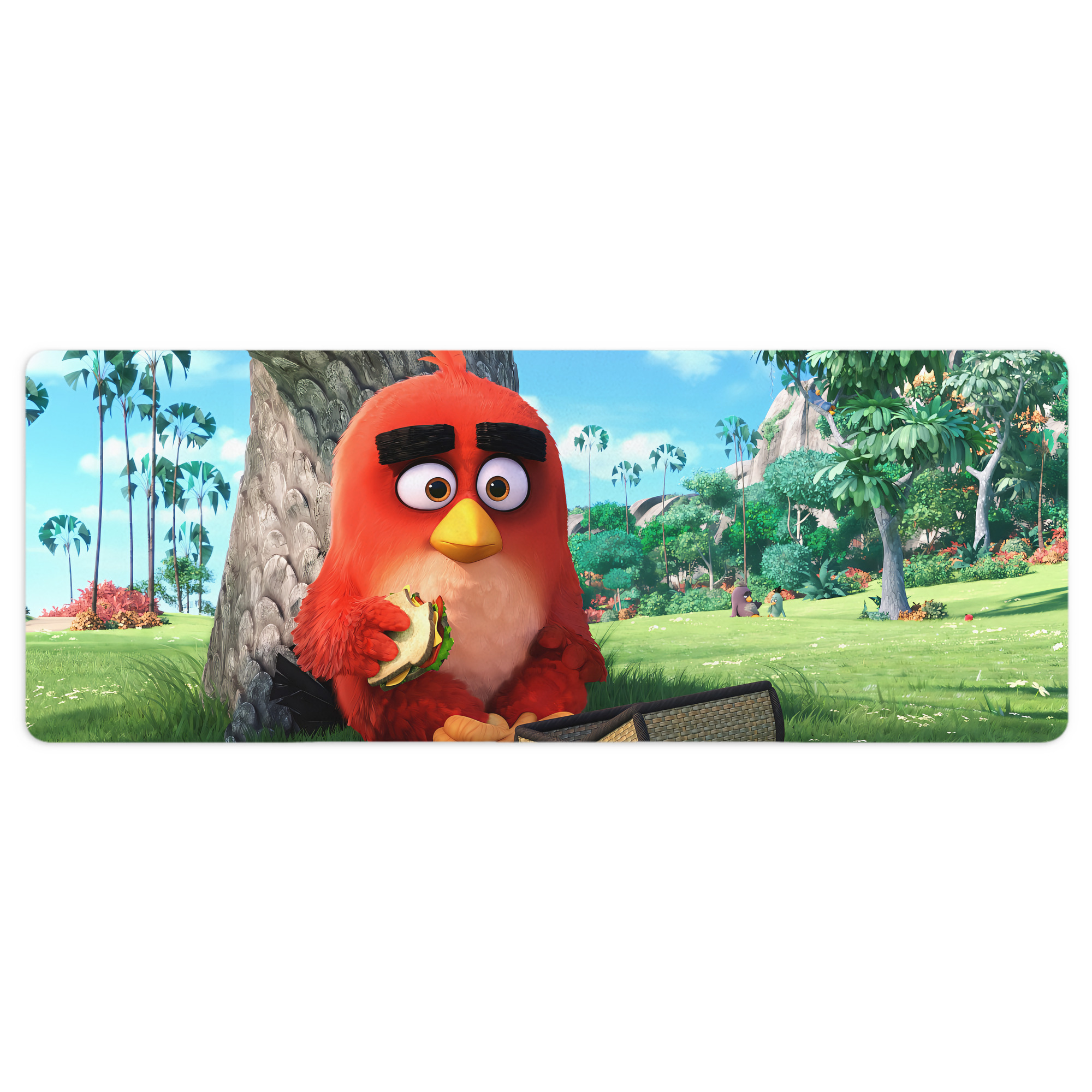 （画像用） Angry Birds アングリーバード ステッチ加工 大判デスクマット／滑り止めマウスパッド