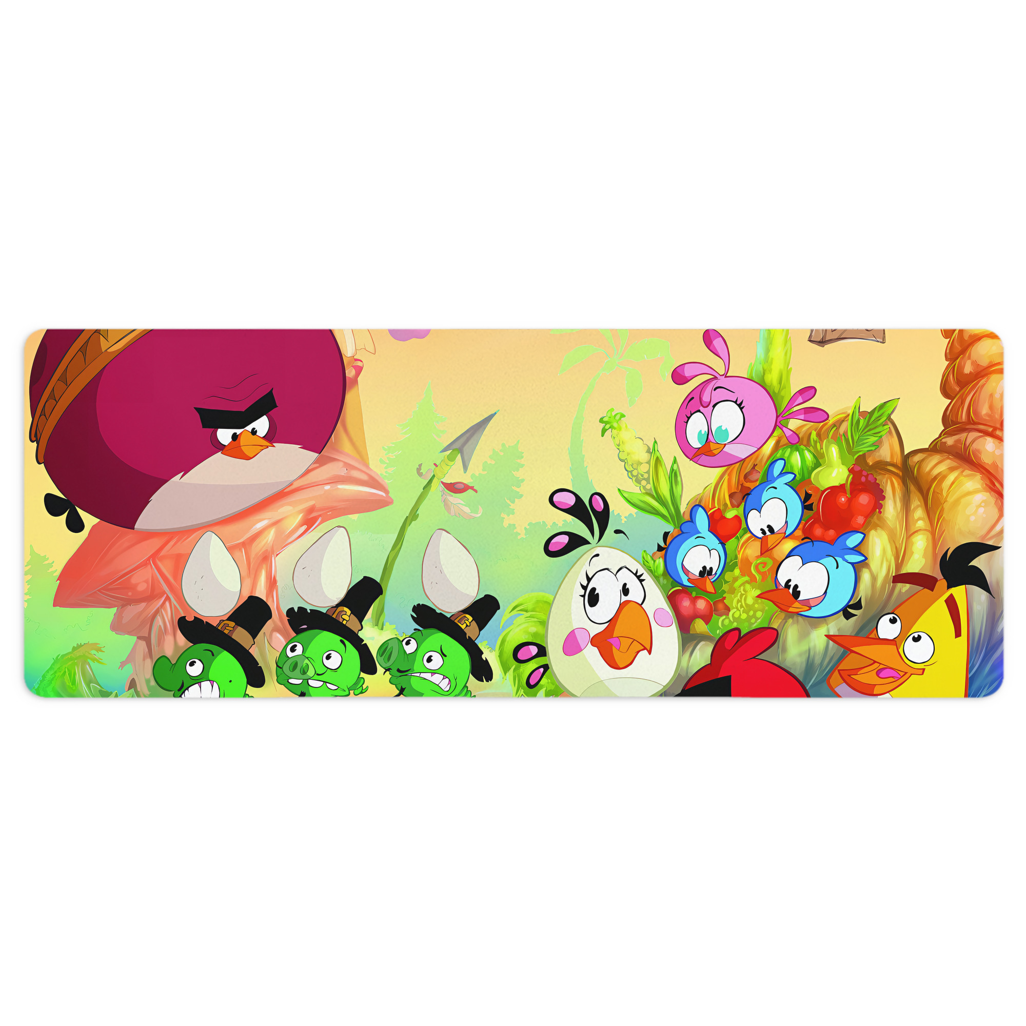 （画像用） Angry Birds アングリーバード ステッチ加工 大判デスクマット／滑り止めマウスパッド