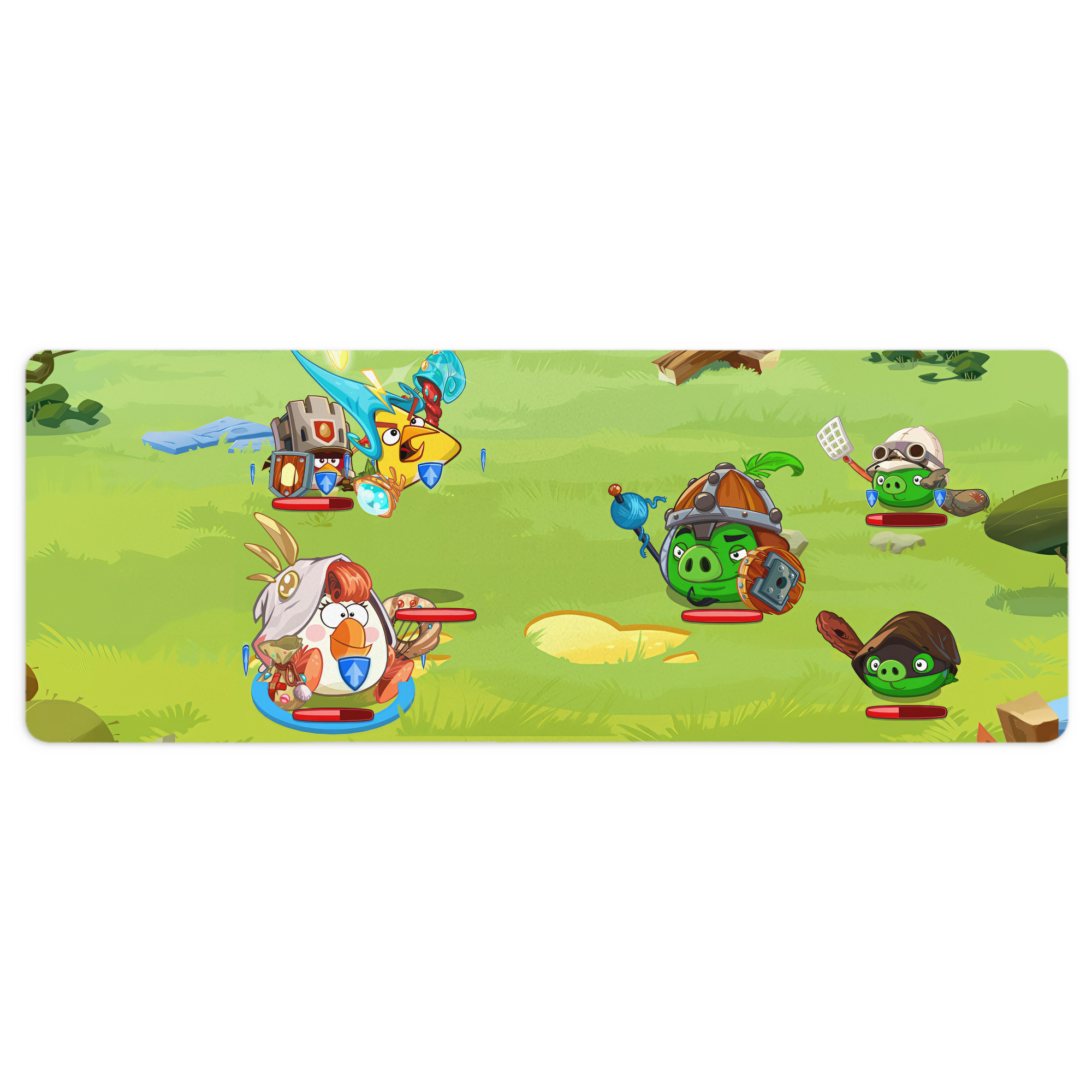 （画像用） Angry Birds アングリーバード ステッチ加工 大判デスクマット／滑り止めマウスパッド