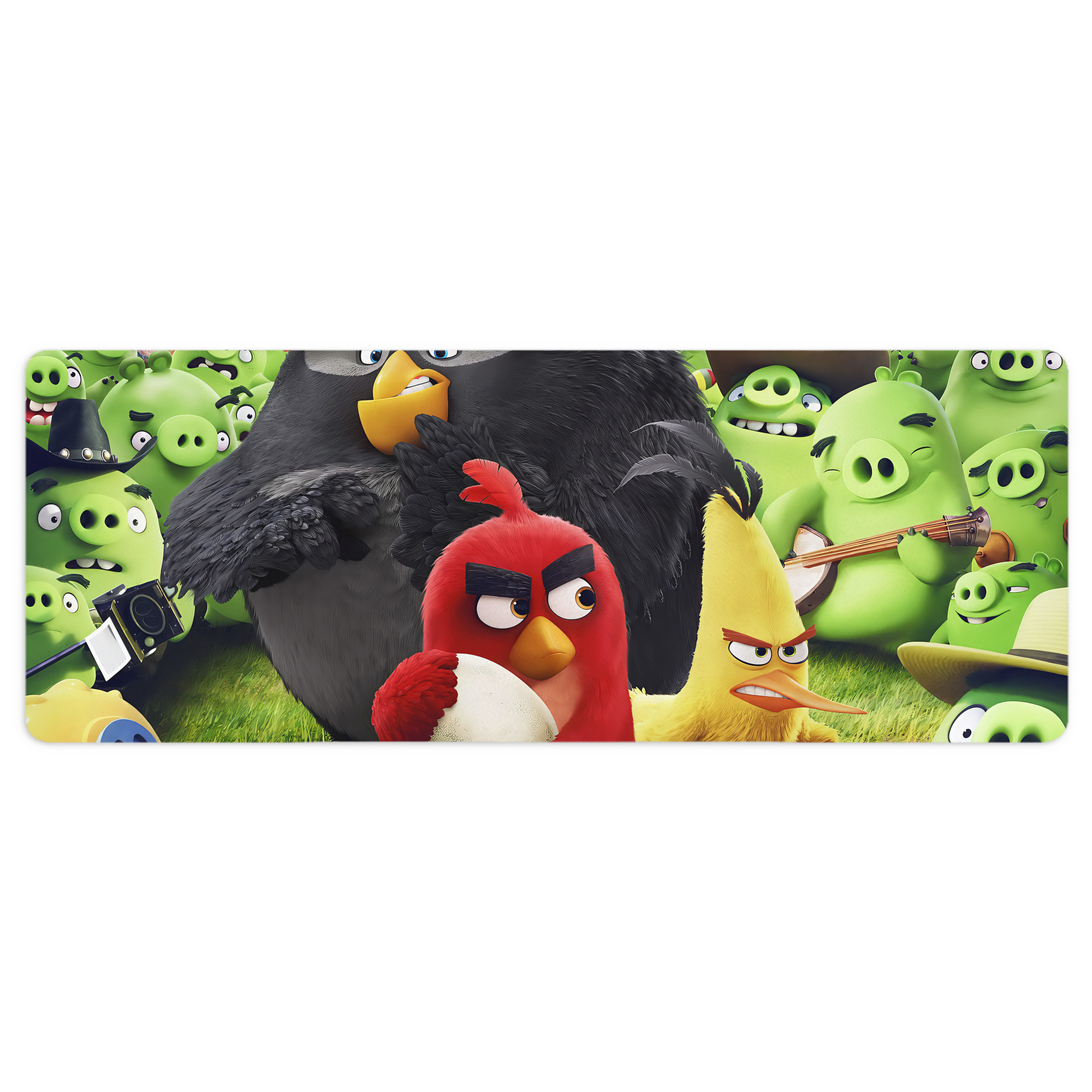 （画像用） Angry Birds アングリーバード ステッチ加工 大判デスクマット／滑り止めマウスパッド