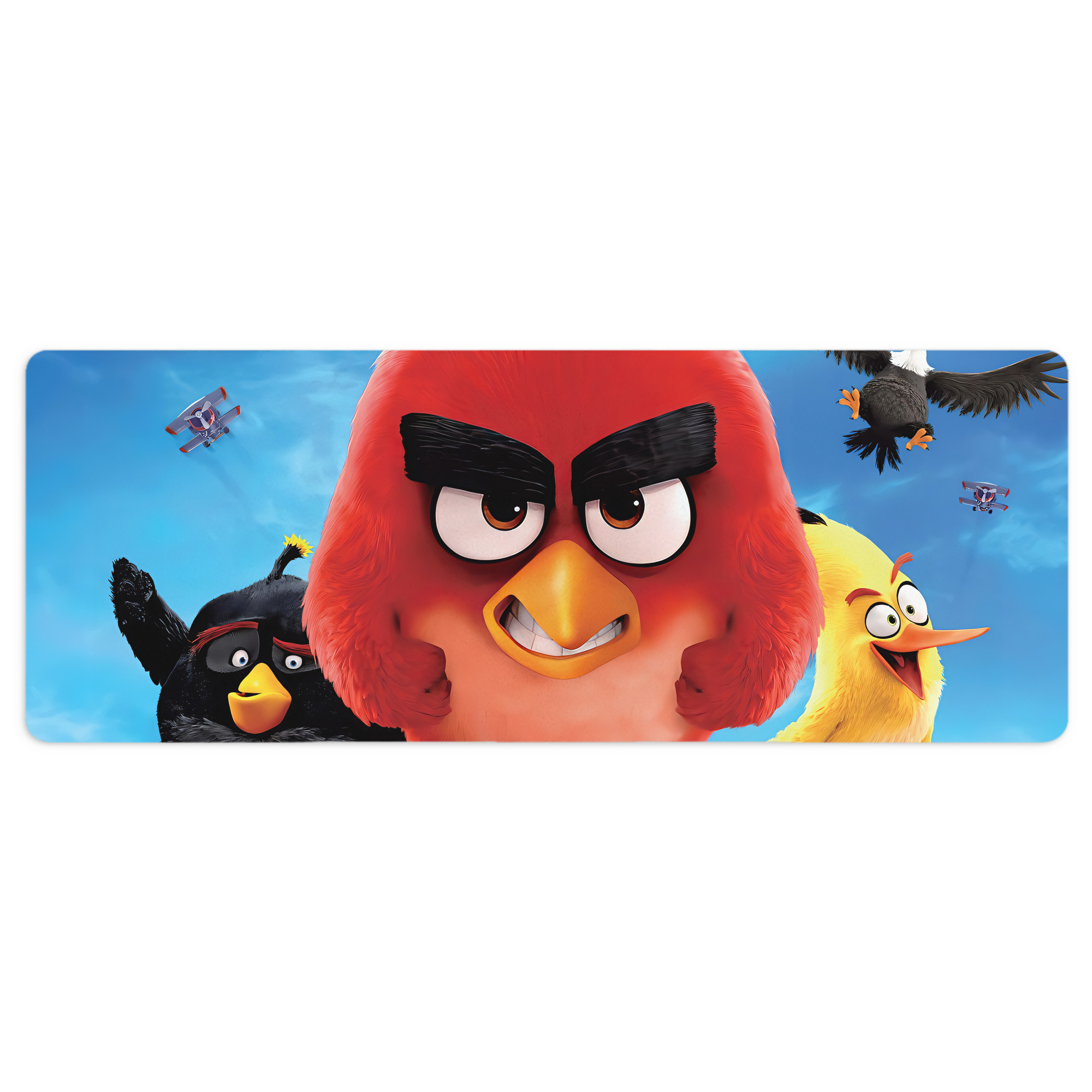 （画像用） Angry Birds アングリーバード ステッチ加工 大判デスクマット／滑り止めマウスパッド