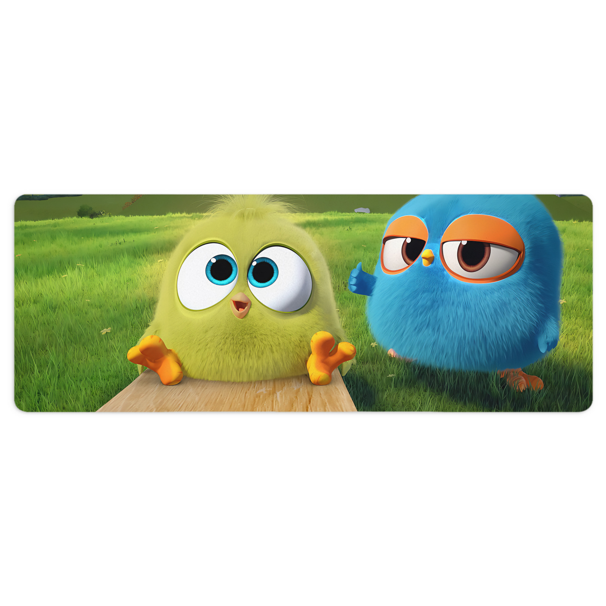（画像用） Angry Birds アングリーバード ステッチ加工 大判デスクマット／滑り止めマウスパッド