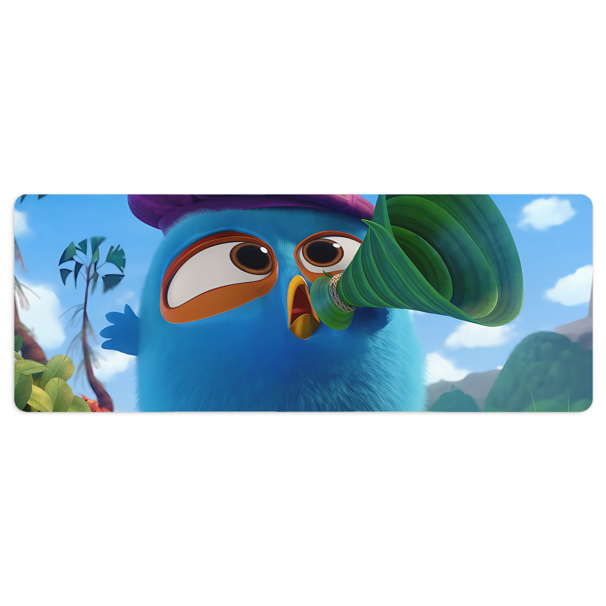 （画像用） Angry Birds アングリーバード ステッチ加工 大判デスクマット／滑り止めマウスパッド