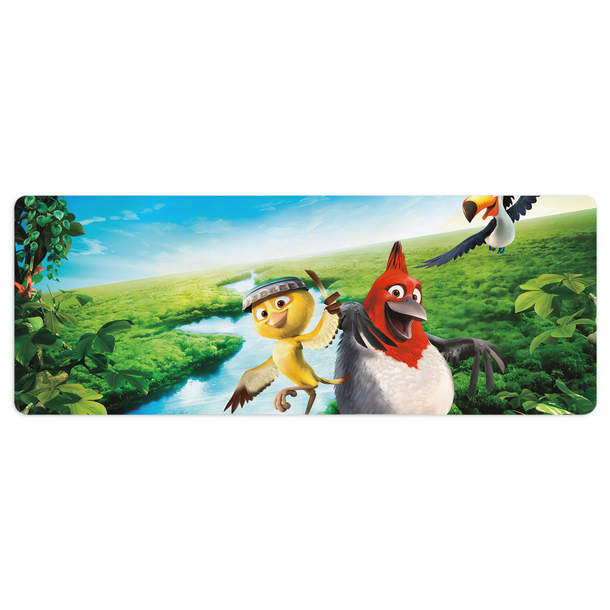 （画像用） Angry Birds アングリーバード ステッチ加工 大判デスクマット／滑り止めマウスパッド