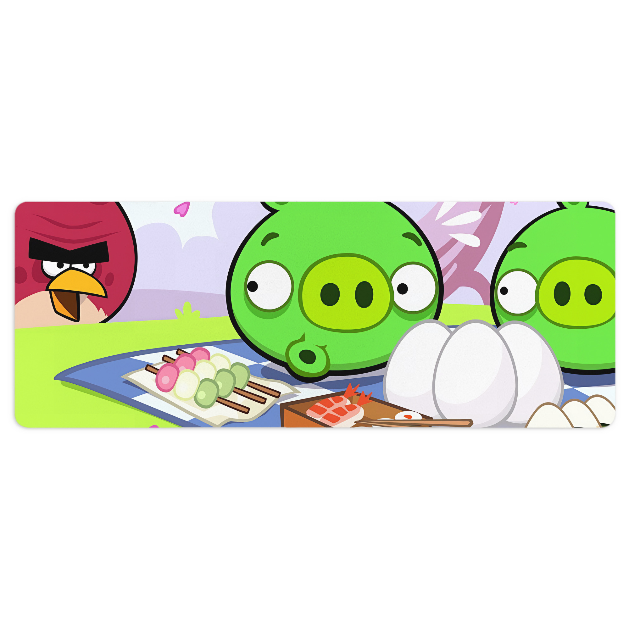 （画像用） Angry Birds アングリーバード ステッチ加工 大判デスクマット／滑り止めマウスパッド