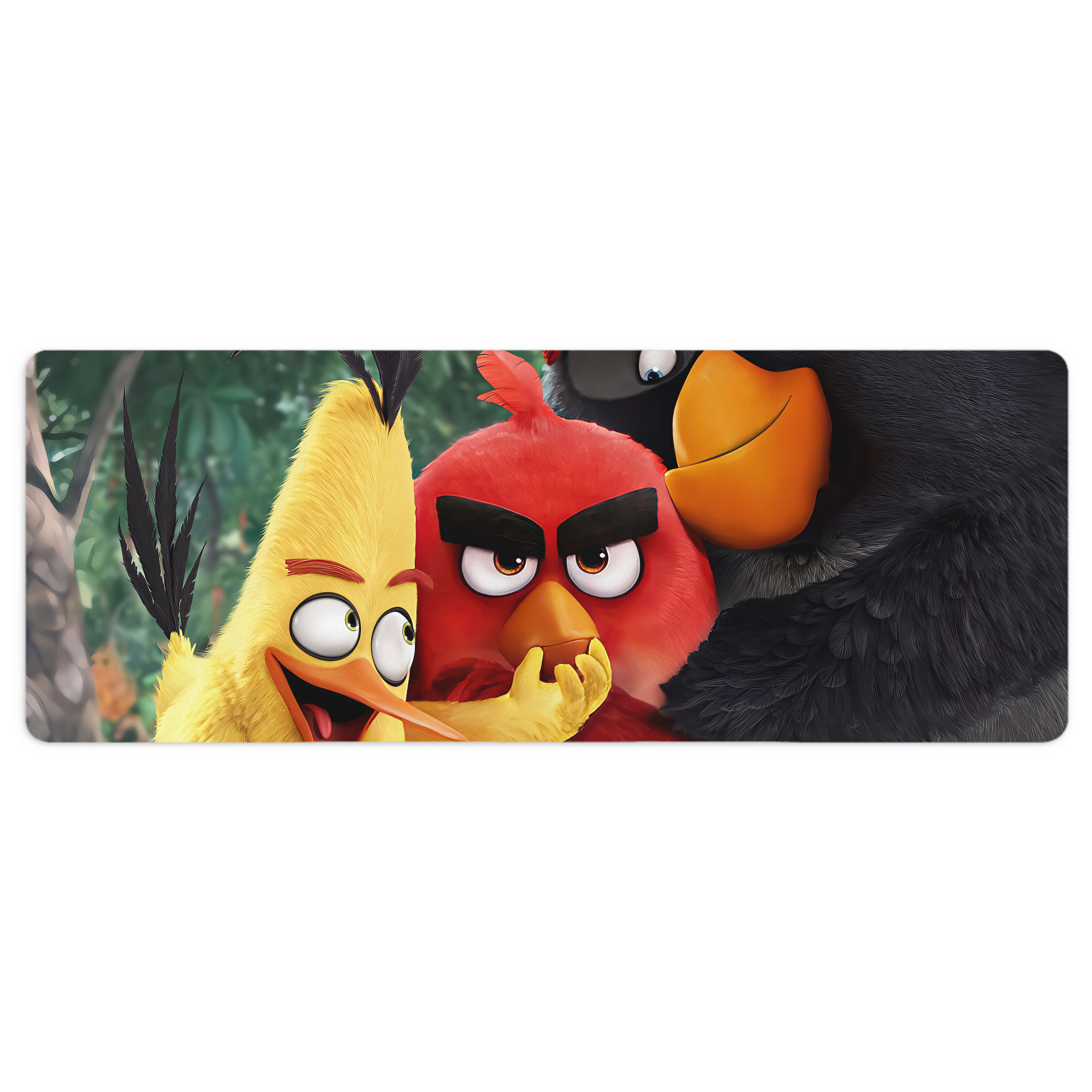 （画像用） Angry Birds アングリーバード ステッチ加工 大判デスクマット／滑り止めマウスパッド