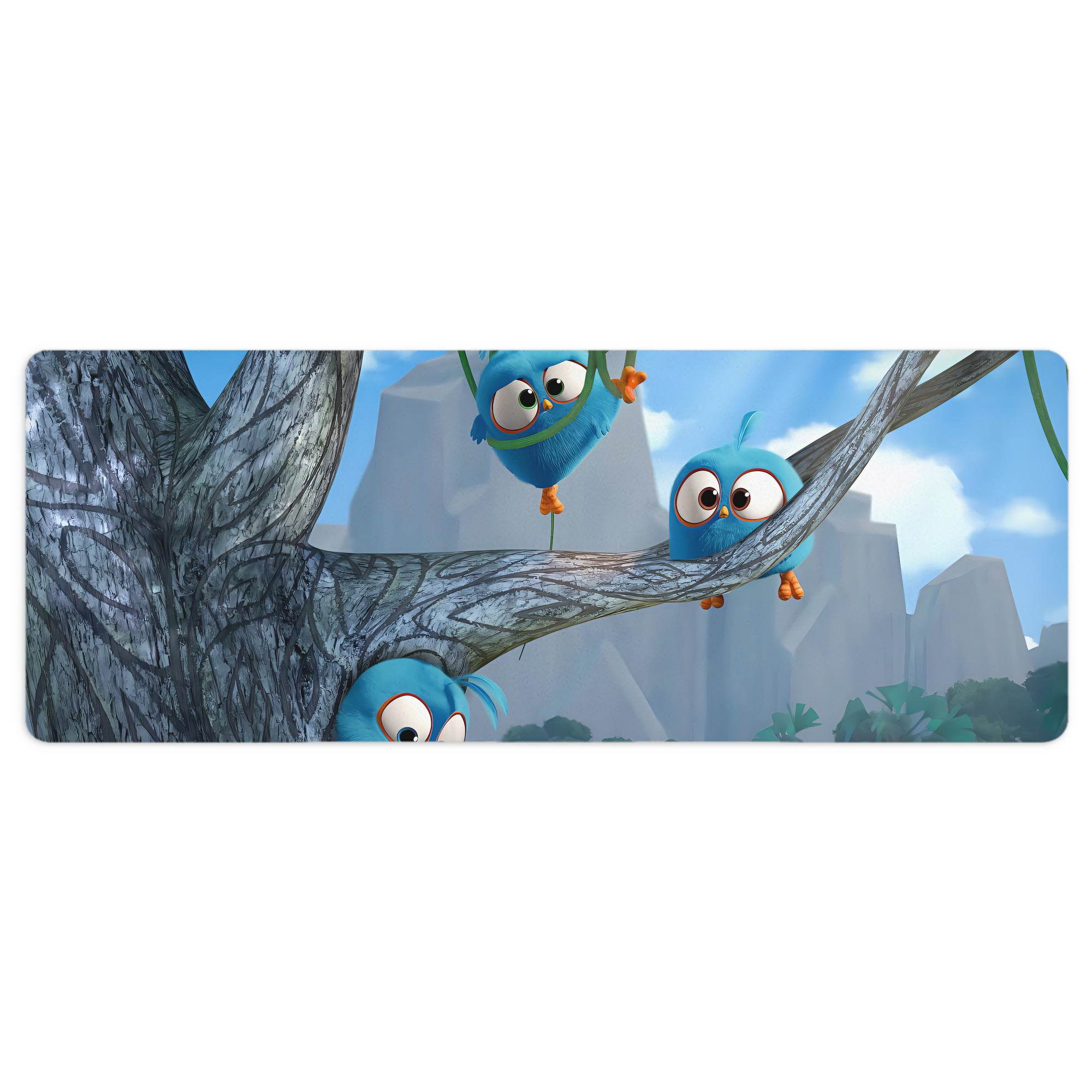 （画像用） Angry Birds アングリーバード ステッチ加工 大判デスクマット／滑り止めマウスパッド