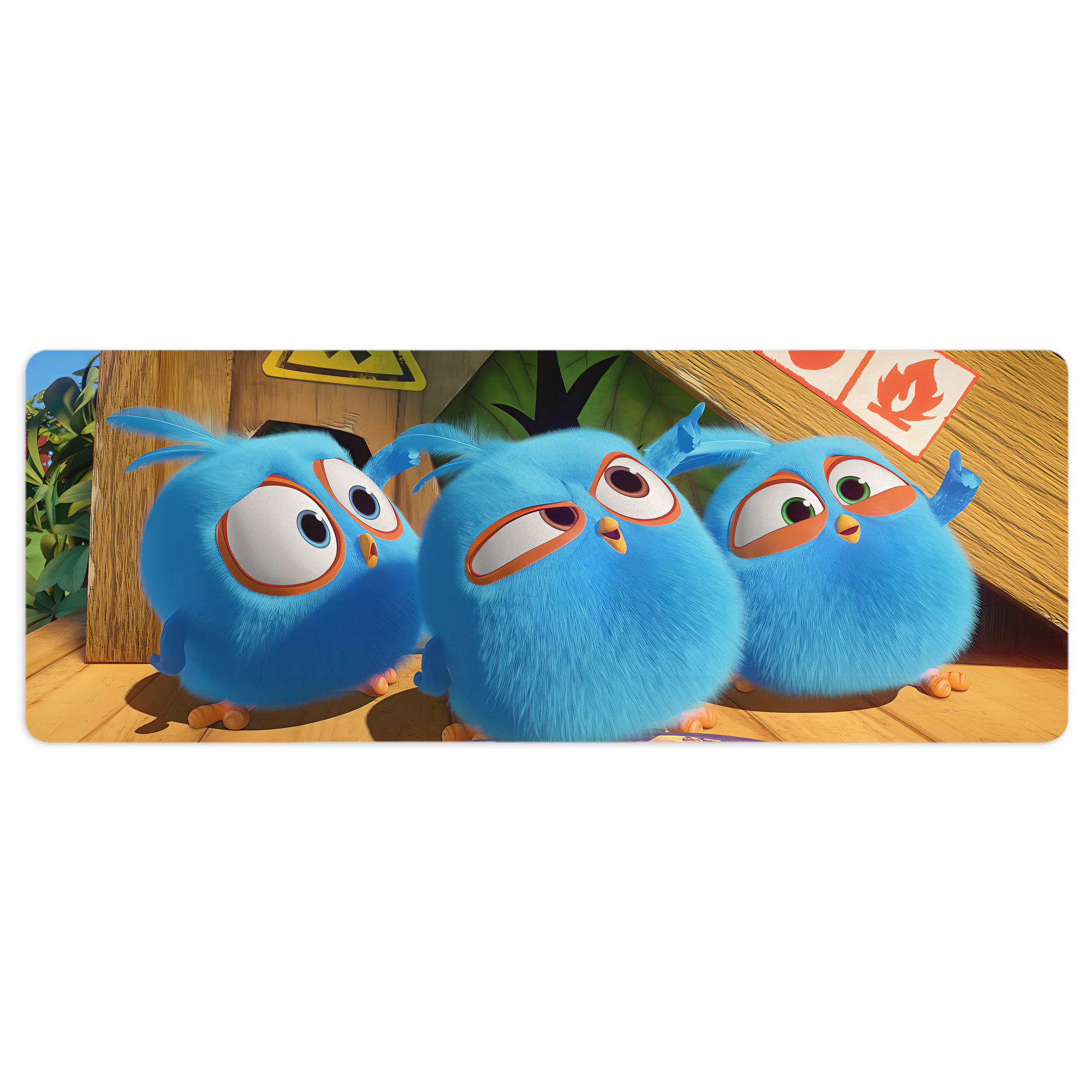 （画像用） Angry Birds アングリーバード ステッチ加工 大判デスクマット／滑り止めマウスパッド