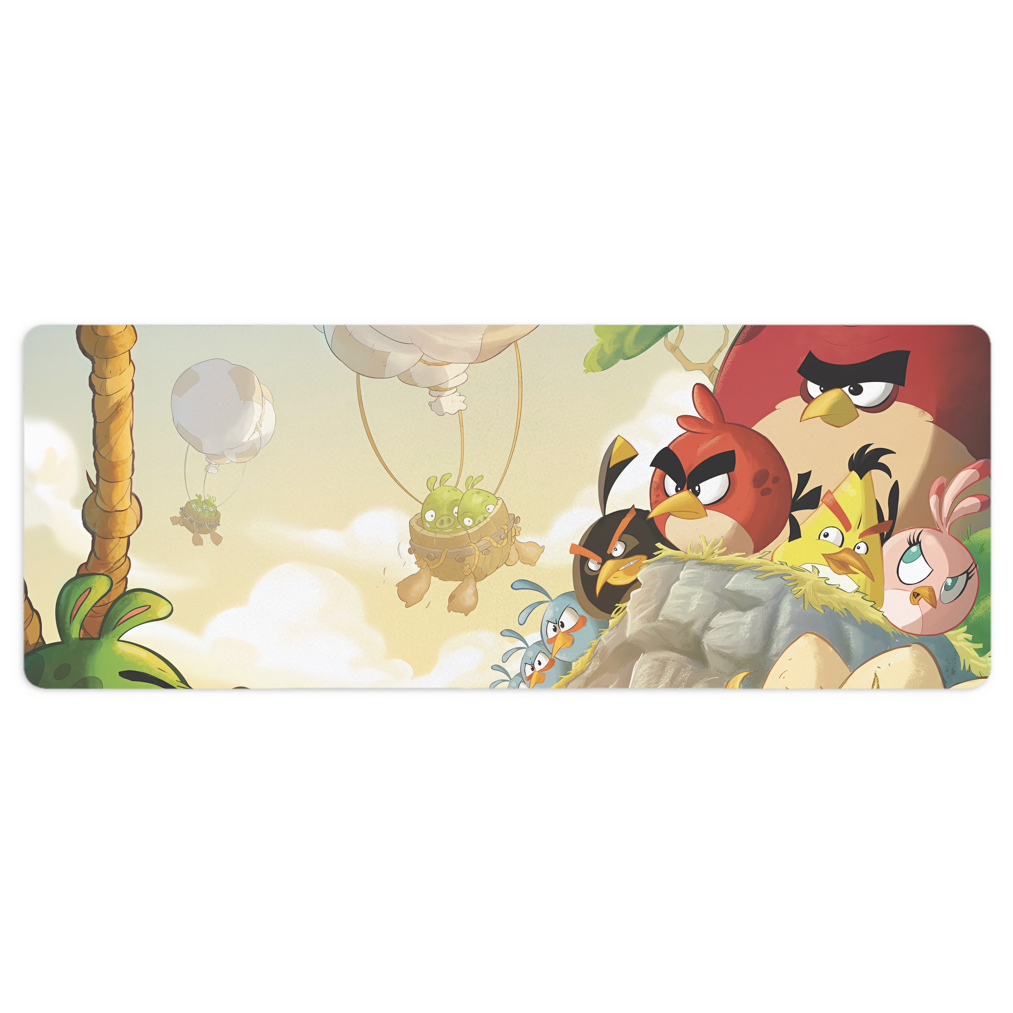 （画像用） Angry Birds アングリーバード ステッチ加工 大判デスクマット／滑り止めマウスパッド