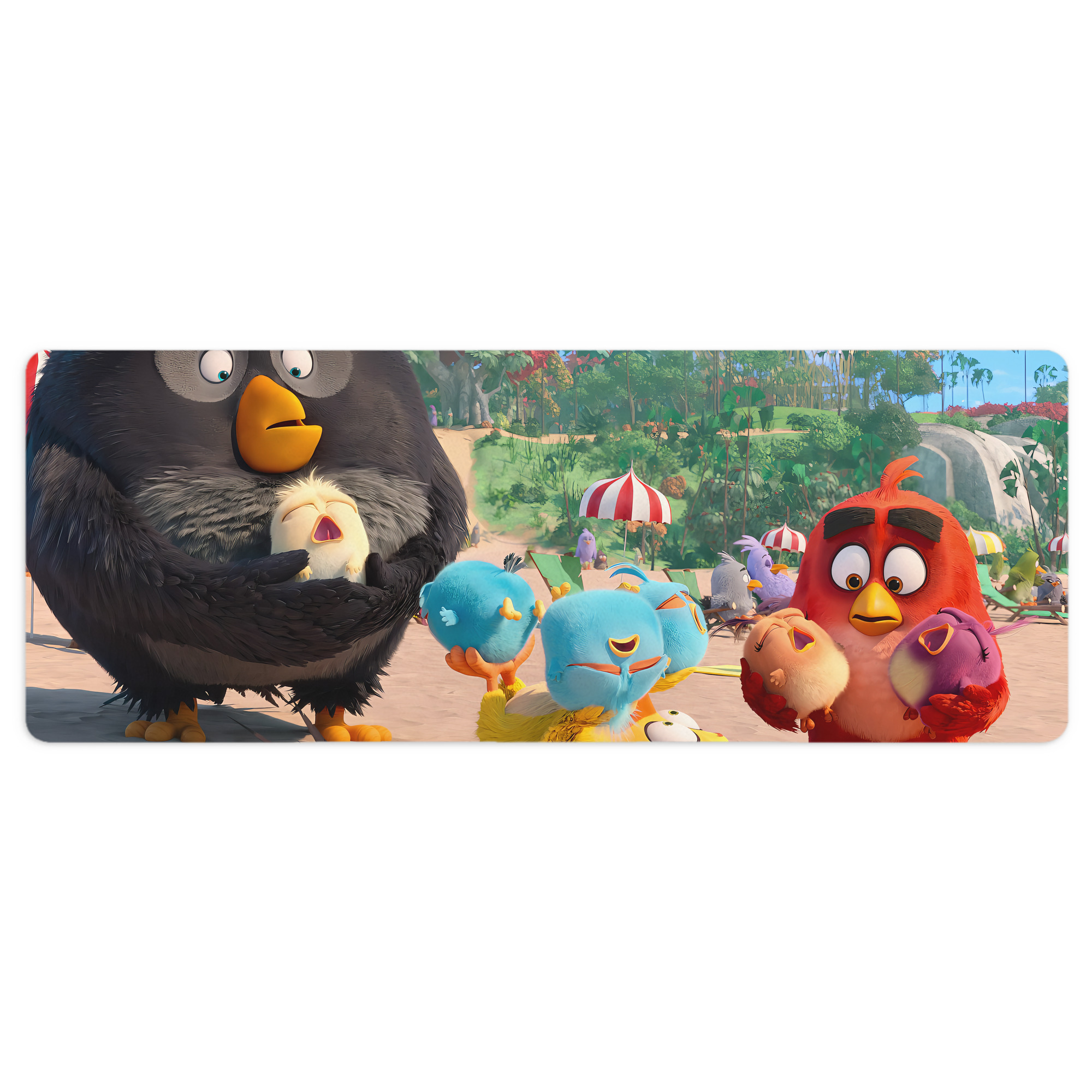 （画像用） Angry Birds アングリーバード ステッチ加工 大判デスクマット／滑り止めマウスパッド