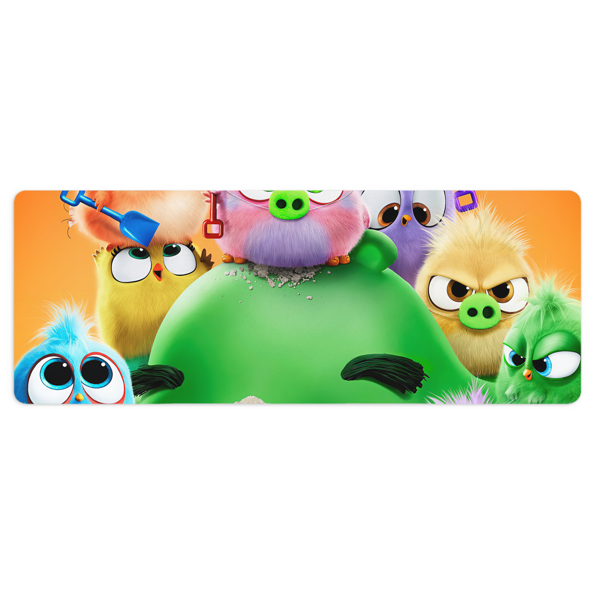 （画像用） Angry Birds アングリーバード ステッチ加工 大判デスクマット／滑り止めマウスパッド