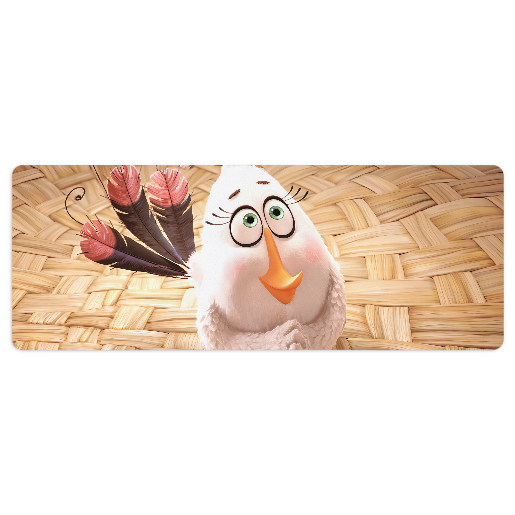 （画像用） Angry Birds アングリーバード ステッチ加工 大判デスクマット／滑り止めマウスパッド