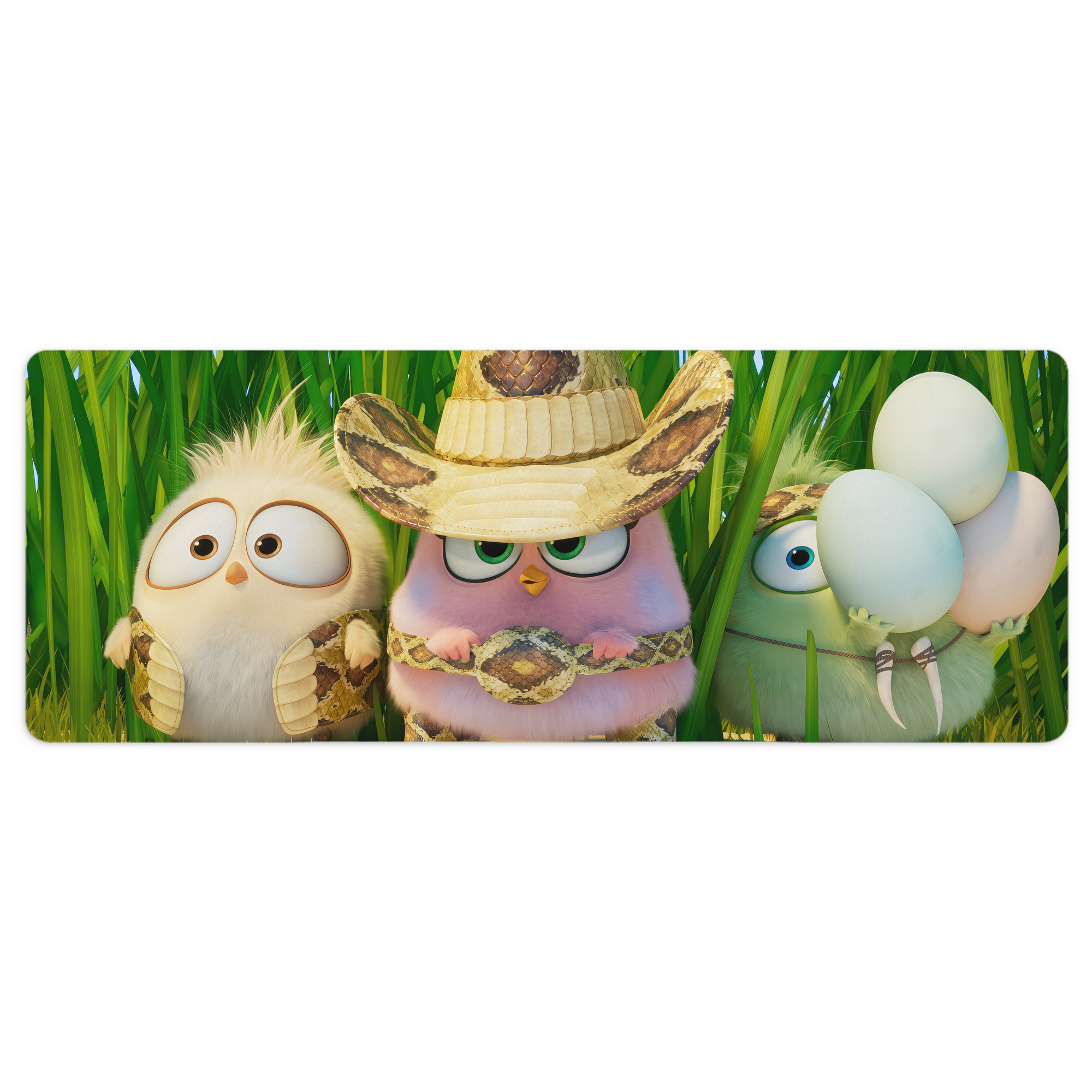 （画像用） Angry Birds アングリーバード ステッチ加工 大判デスクマット／滑り止めマウスパッド