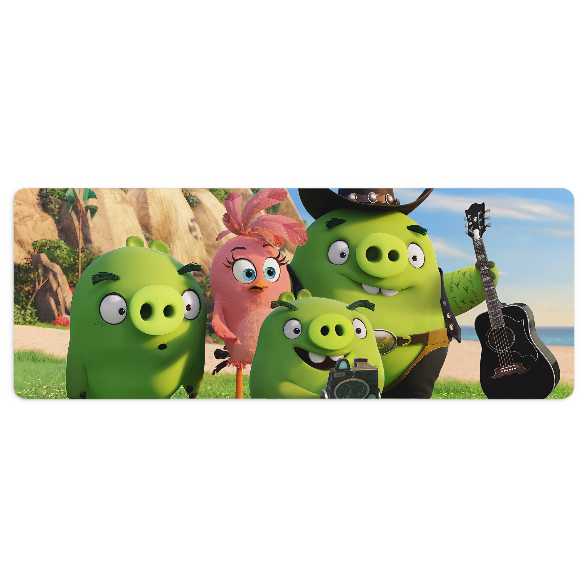 （画像用） Angry Birds アングリーバード ステッチ加工 大判デスクマット／滑り止めマウスパッド