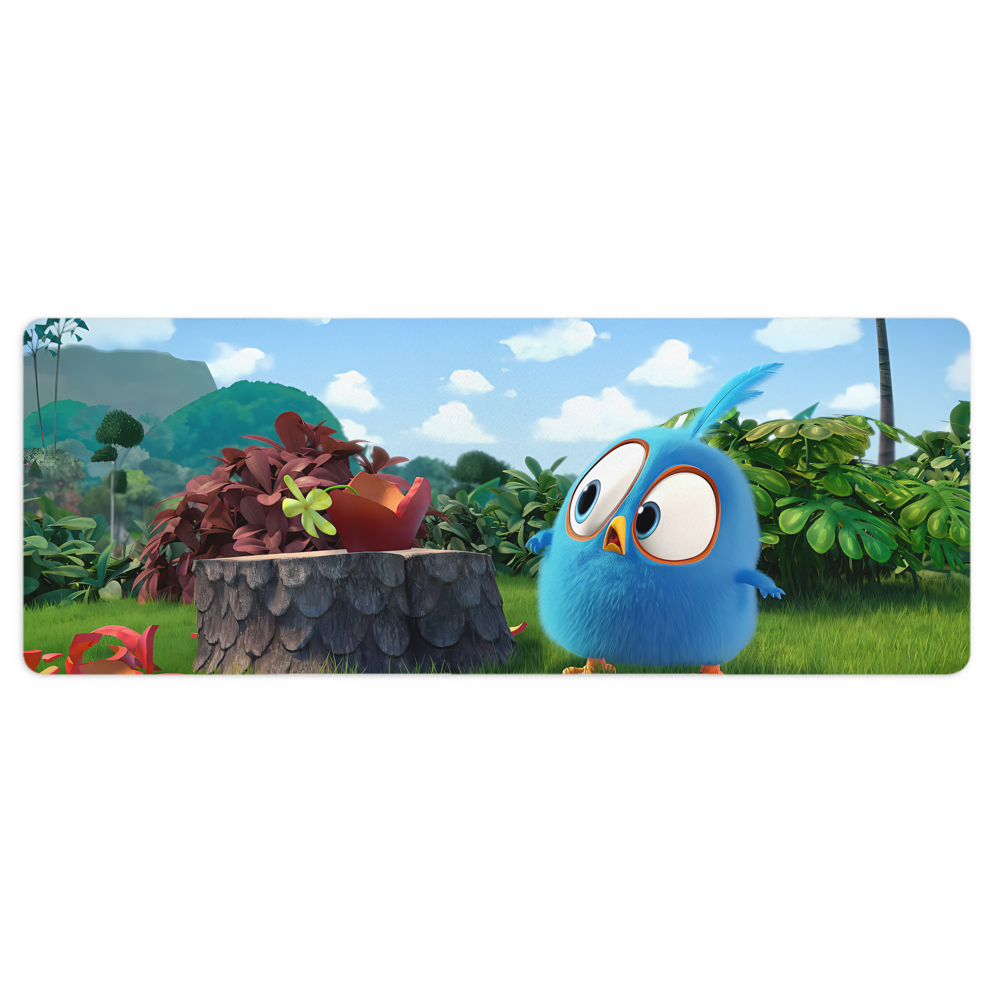 （画像用） Angry Birds アングリーバード ステッチ加工 大判デスクマット／滑り止めマウスパッド